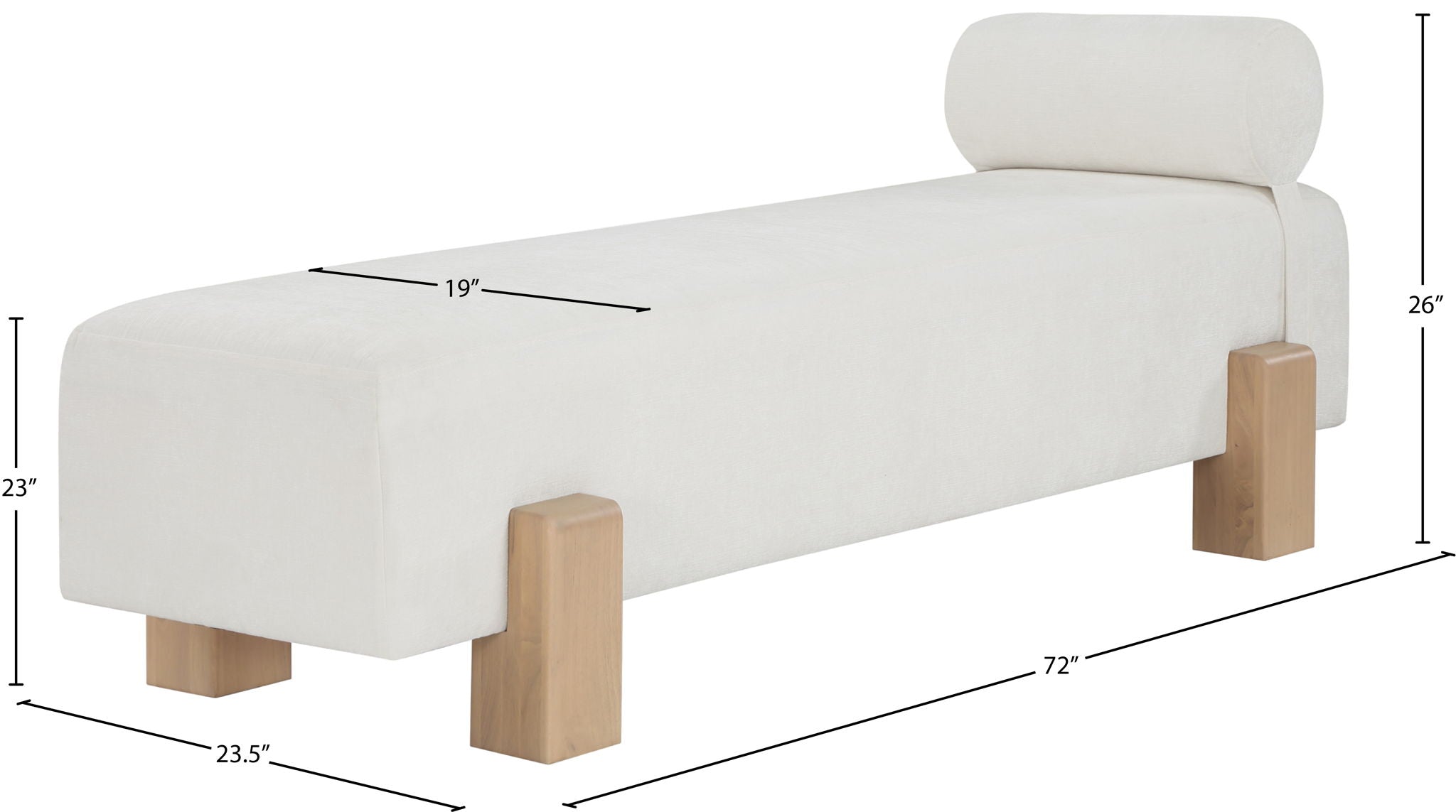 Edison - Bench - Light Brown Base