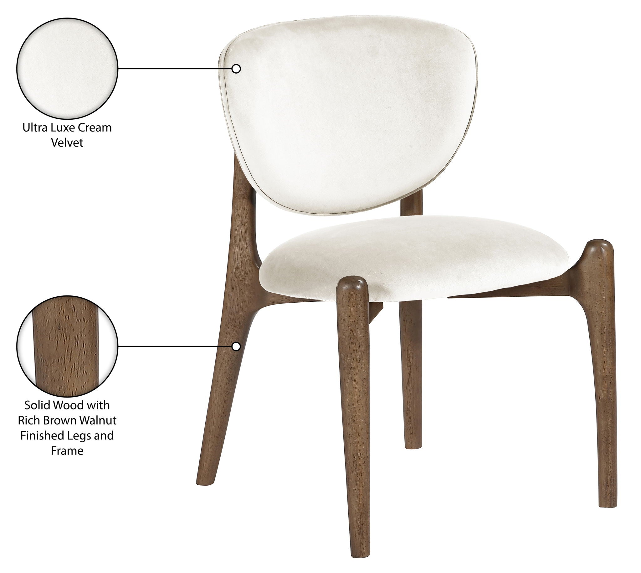 Velora - Upholstered Dining Chair (Set of 2) - Brown Base