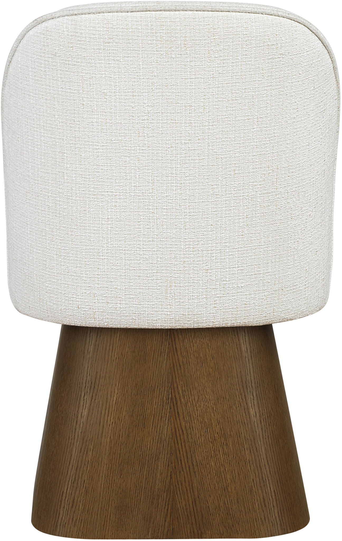 Marlowe - Linen Textured Fabric Upholstered Swivel Dining Side Chair - Stained Brown