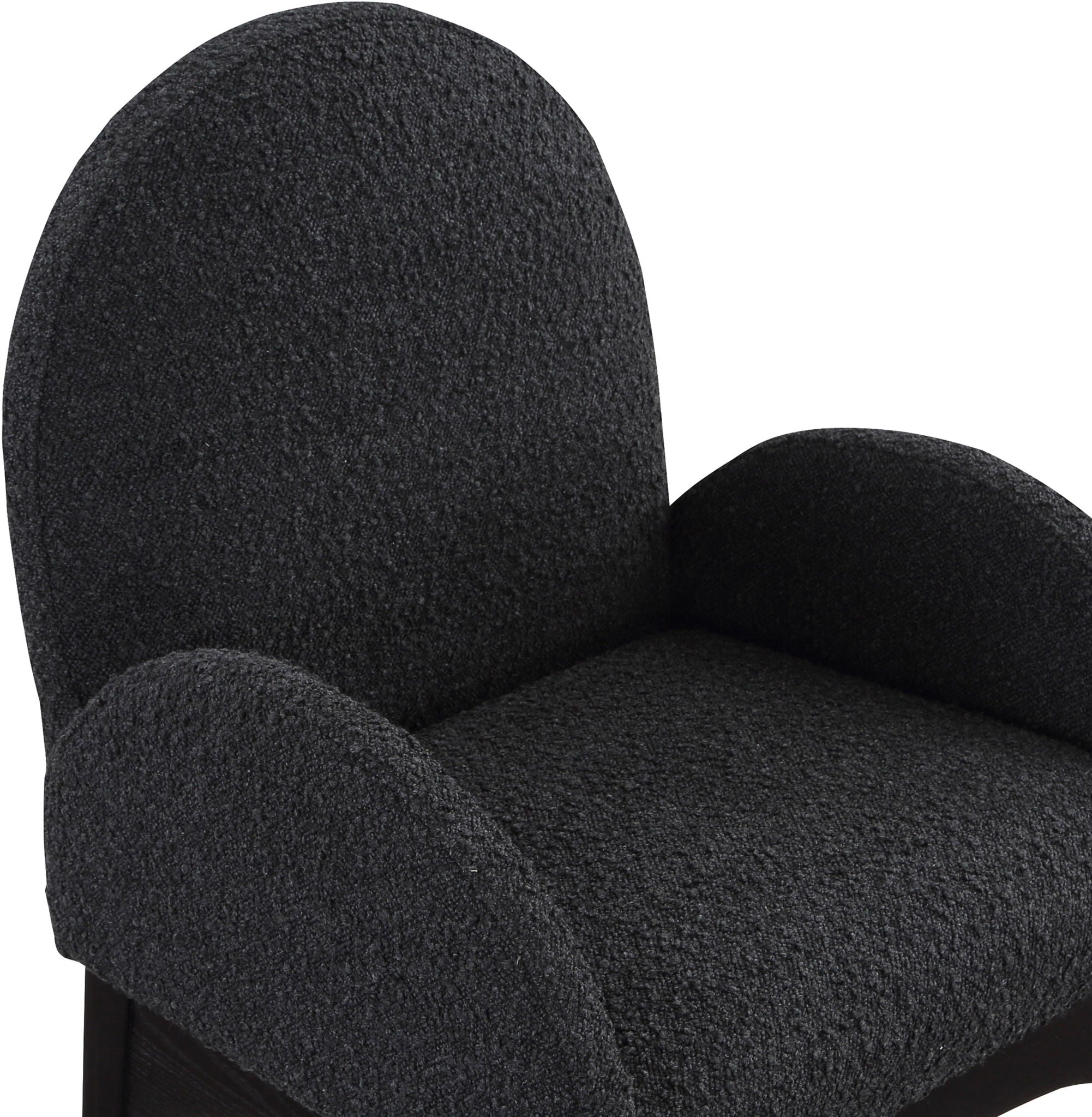 Waldorf - Boucle Dining Arm Chair With Black Legs