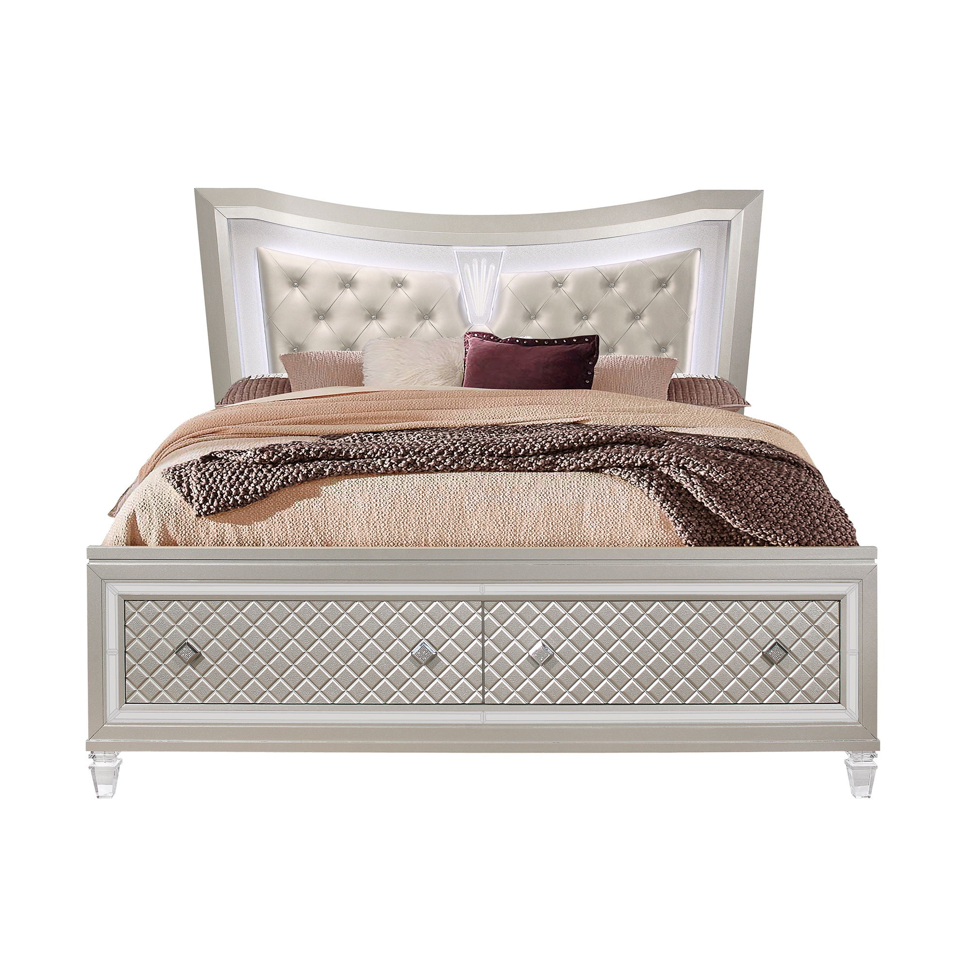 Cross - Elegant Design Bed With LED