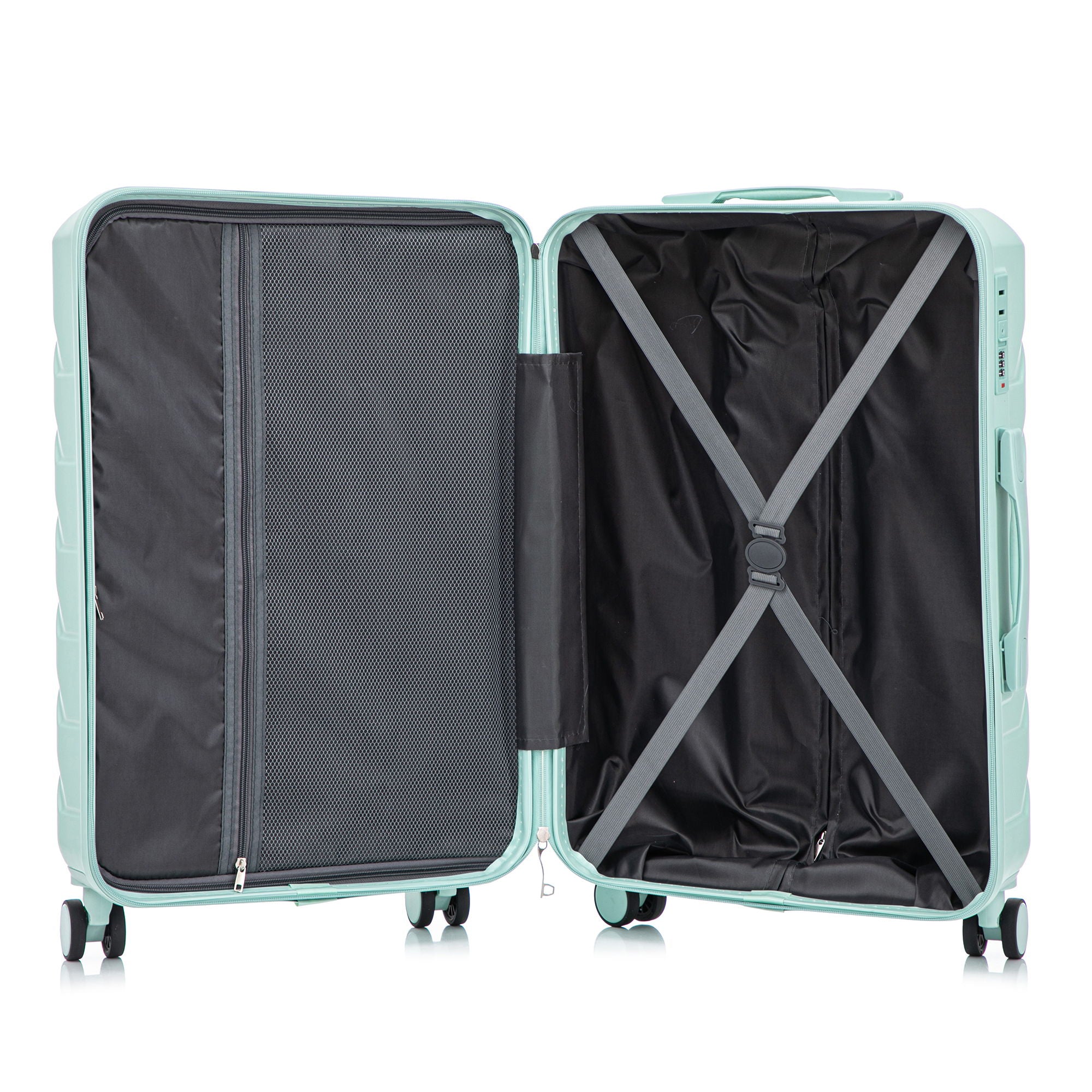3 Pieces Set 20" / 24" / 28" Spinner Wheel Luggage With Combination Lock