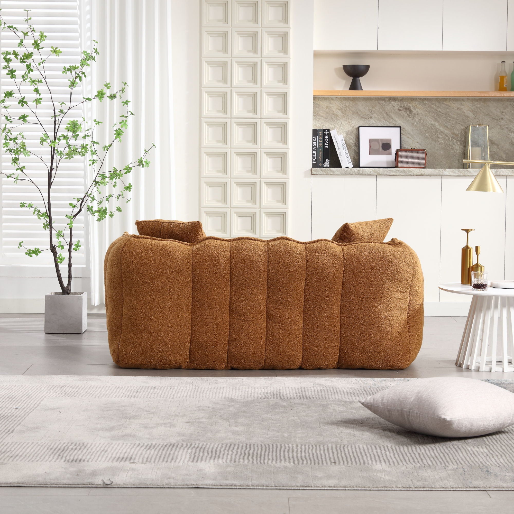 Cozy Beanbag Chair With High Resilience Foam Core For 2