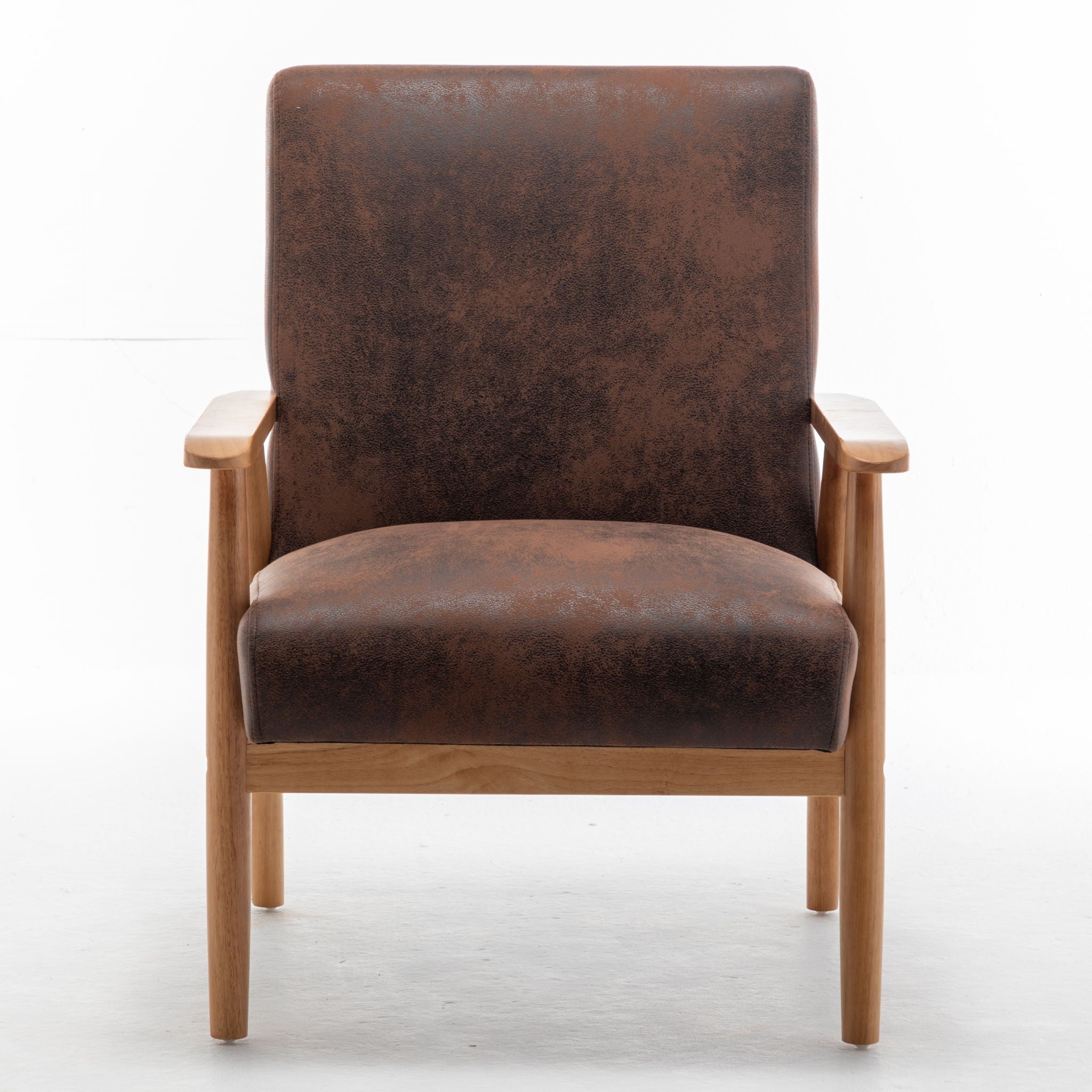 Wide Arm Chair - Brown