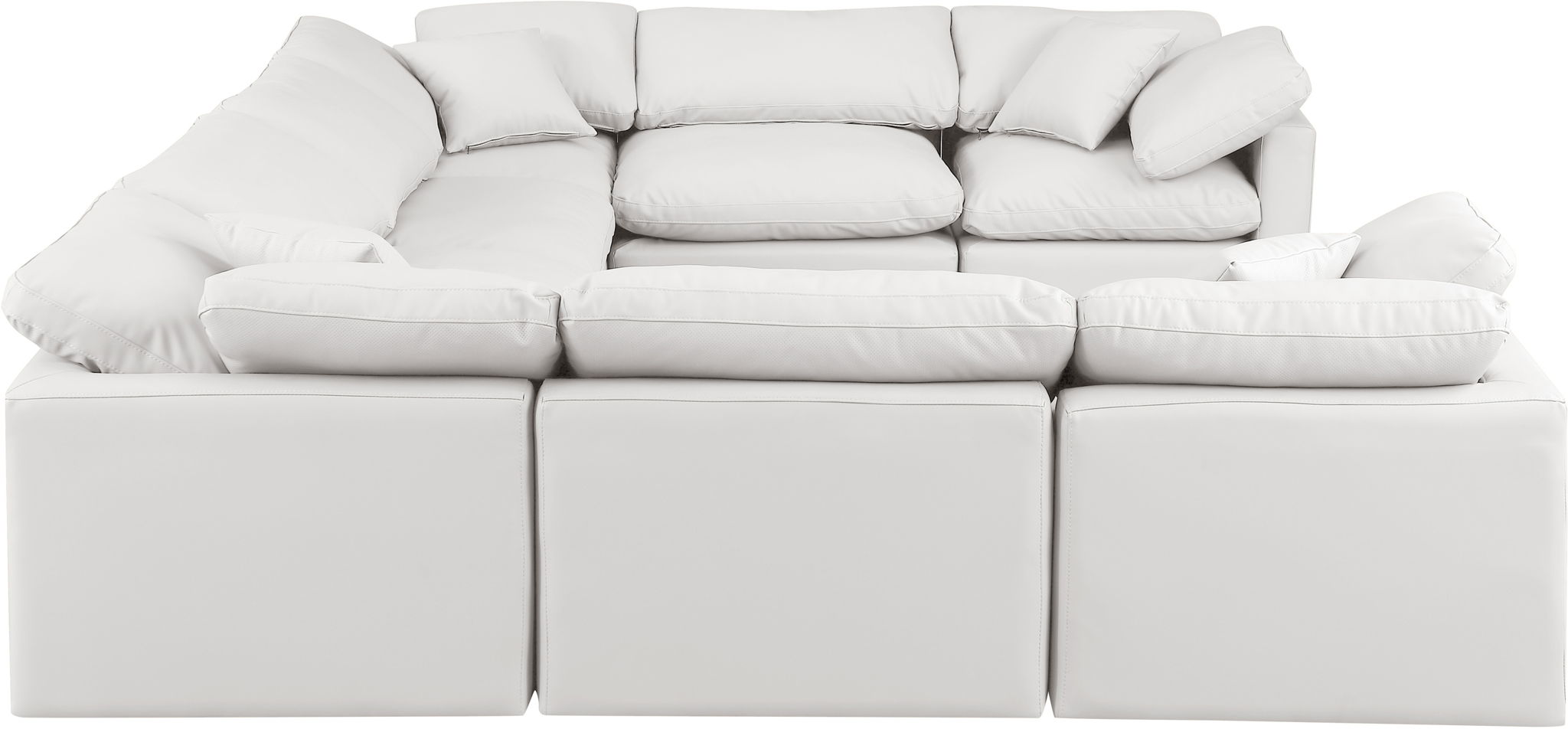 Indulge - Faux Leather 8 Piece Modular Sectional