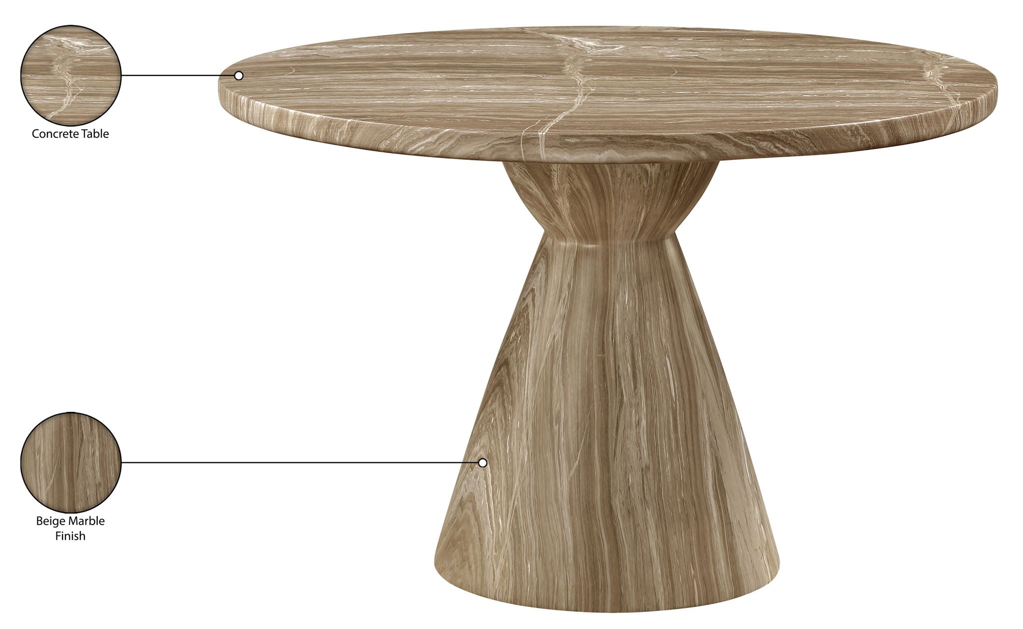 Aquino - Concrete Indoor / Outdoor Dining Table