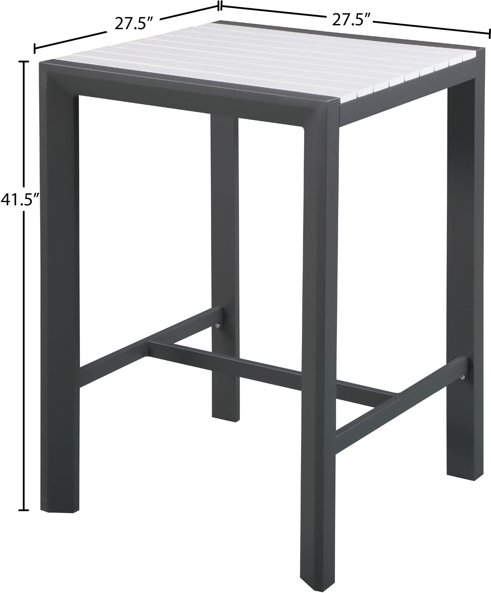 Nizuc - Outdoor Patio Square Bar Table