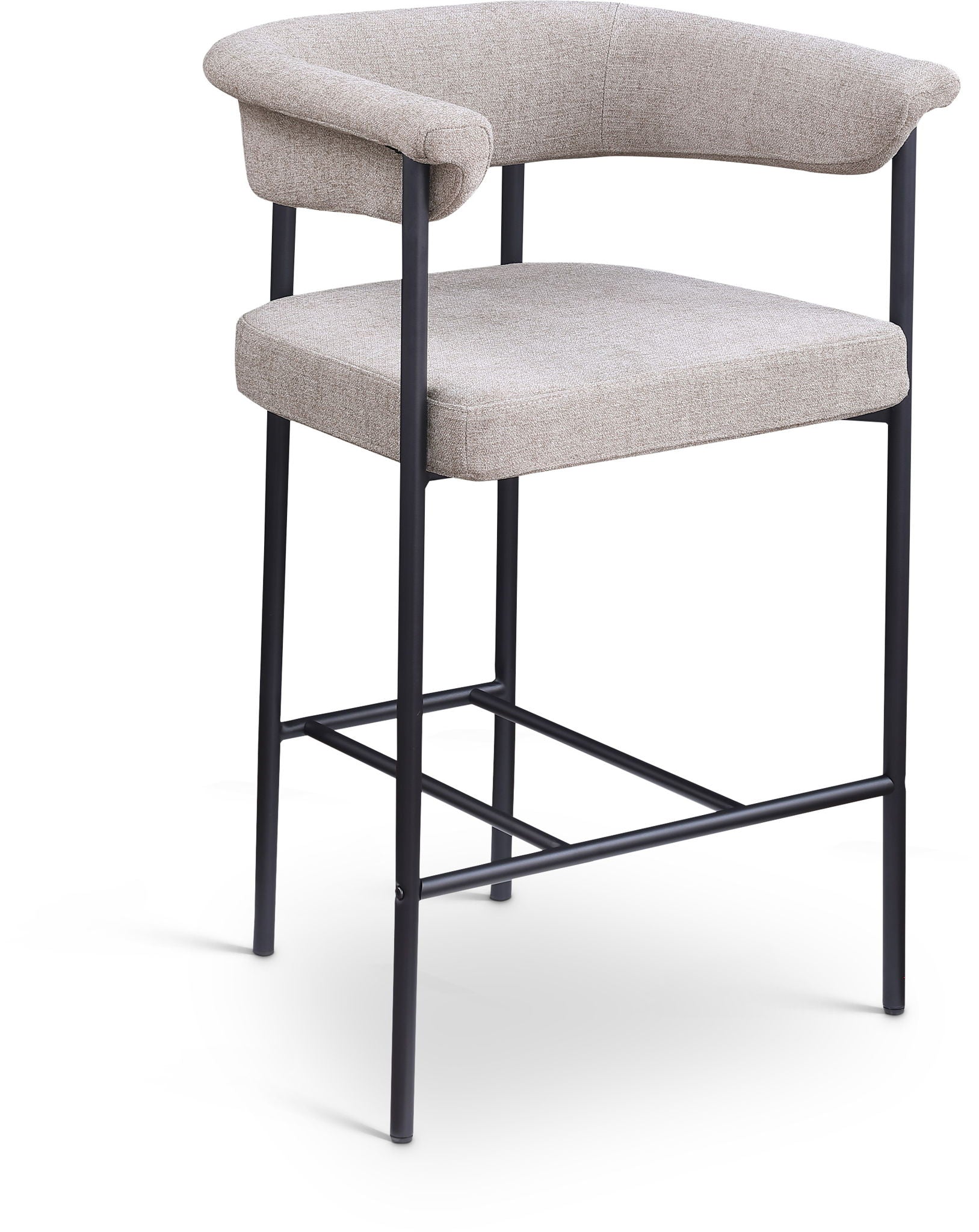 Malin - Linen Counter Stool (Set of 2) - Taupe