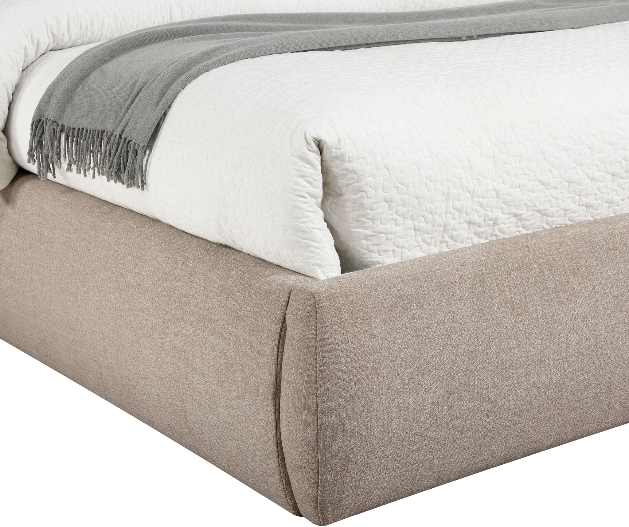 Adam - Linen Fabric Bed With 52" Headboard