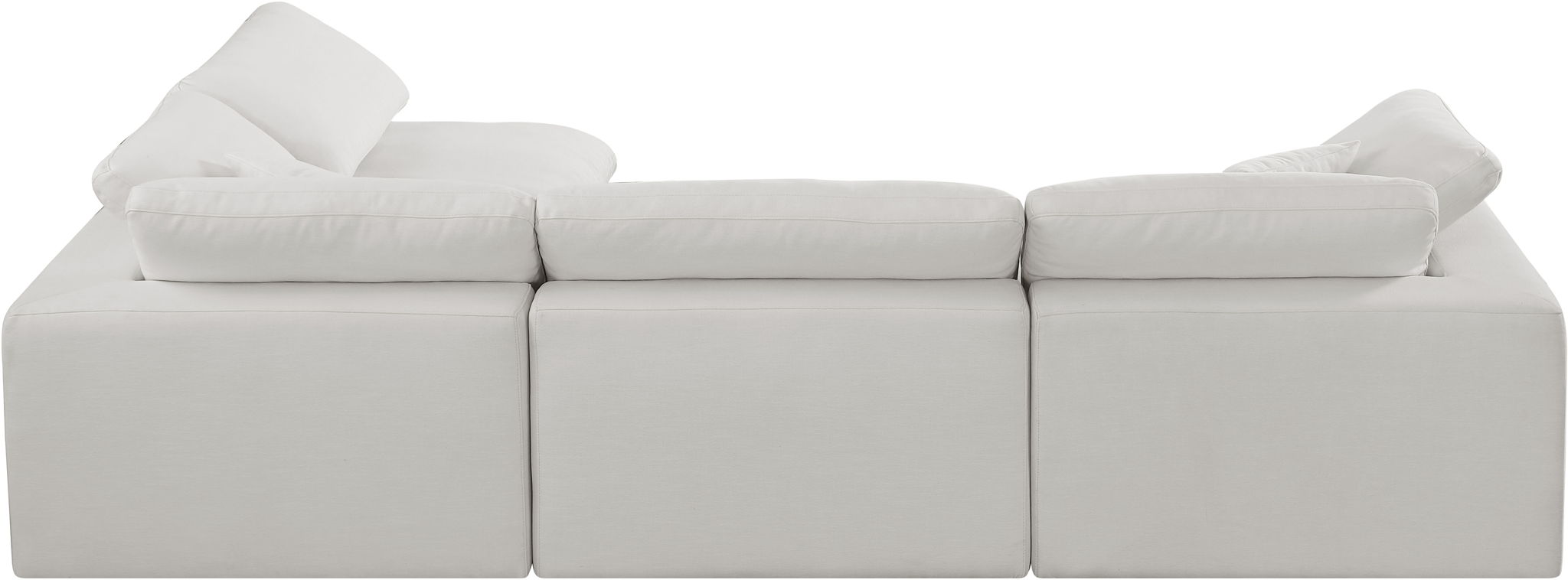 Comfy - 4 Piece Linen Fabric Modular Armless Sectional