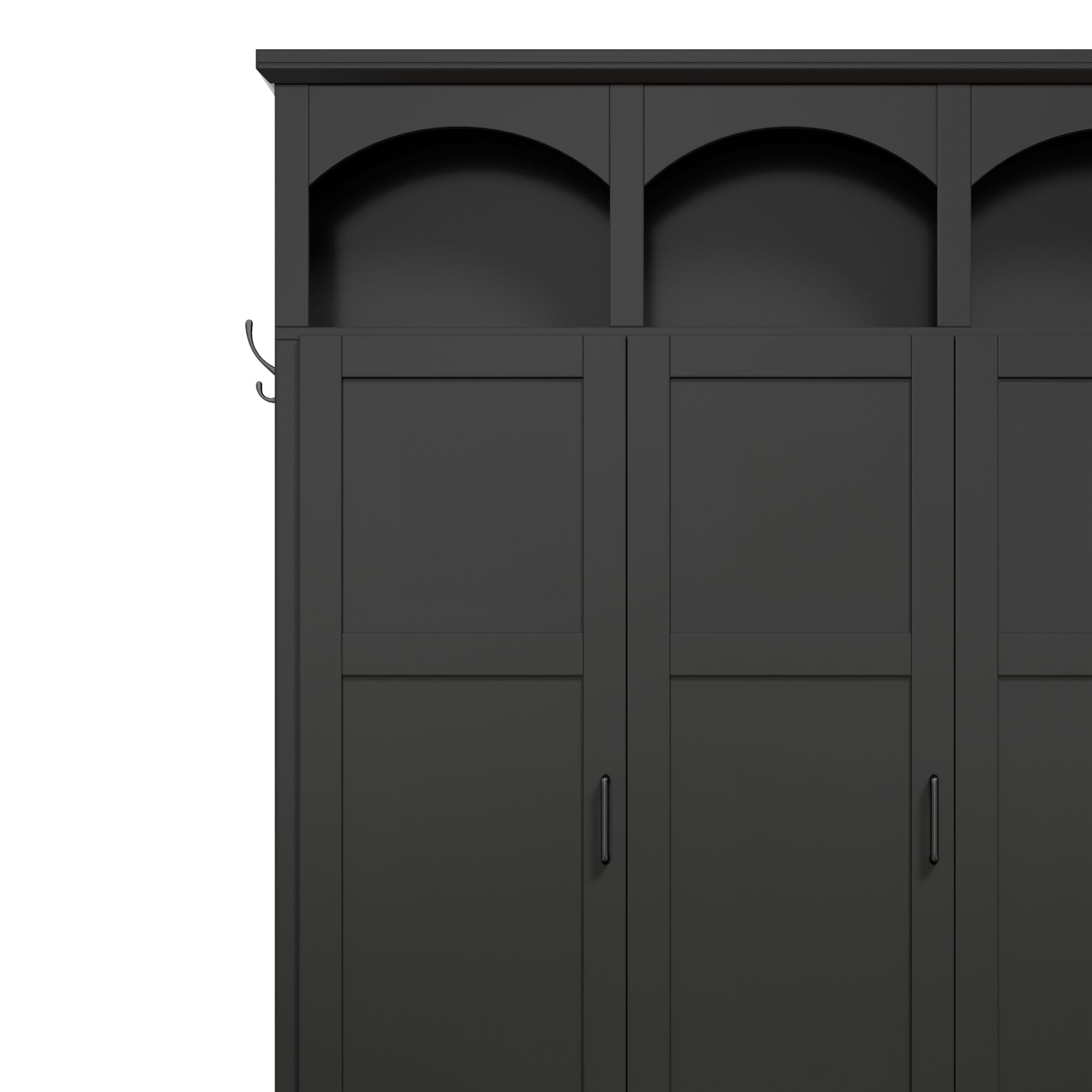 Classic Arched Design Hall Tree With 3 Hidden Storage