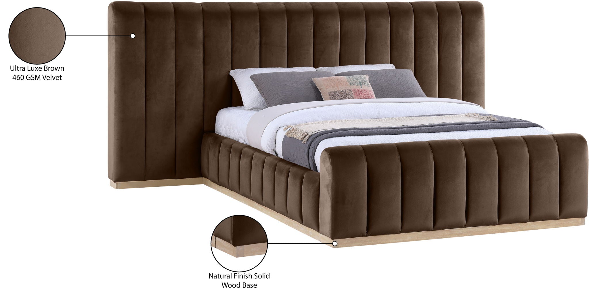 Amara - Velvet Upholstered Bed