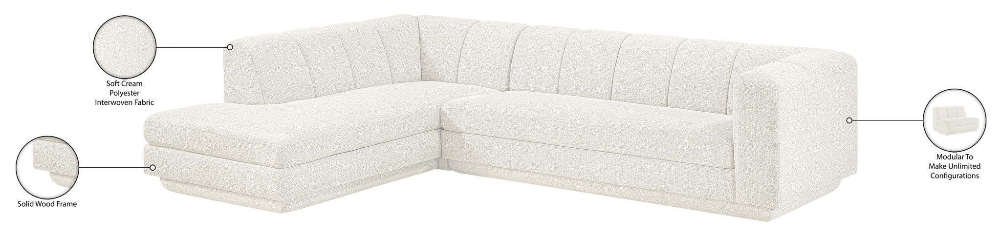 Modari - Sectional - Cream