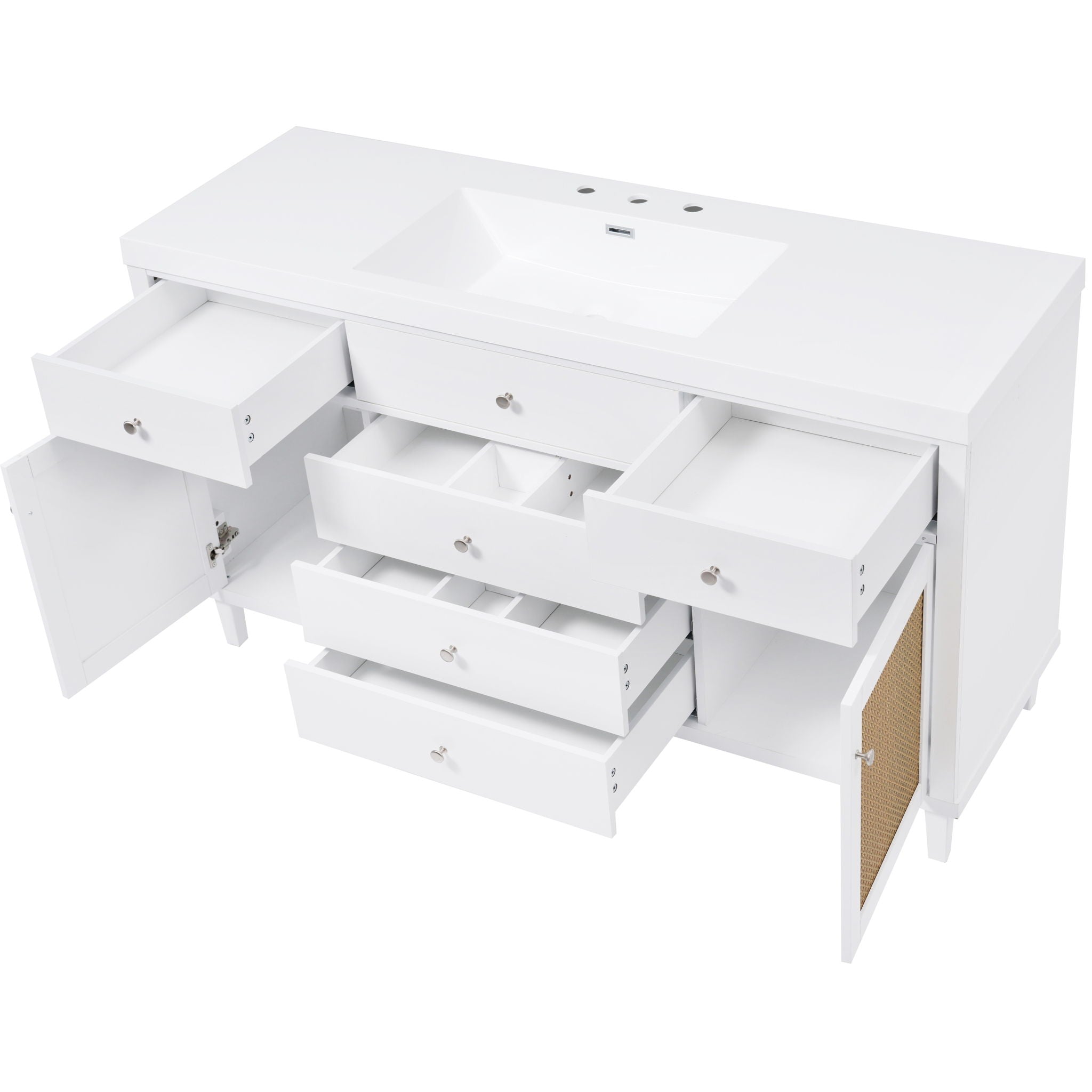 Modern Bathroom Vanity With Sink, Soft Close Drawers