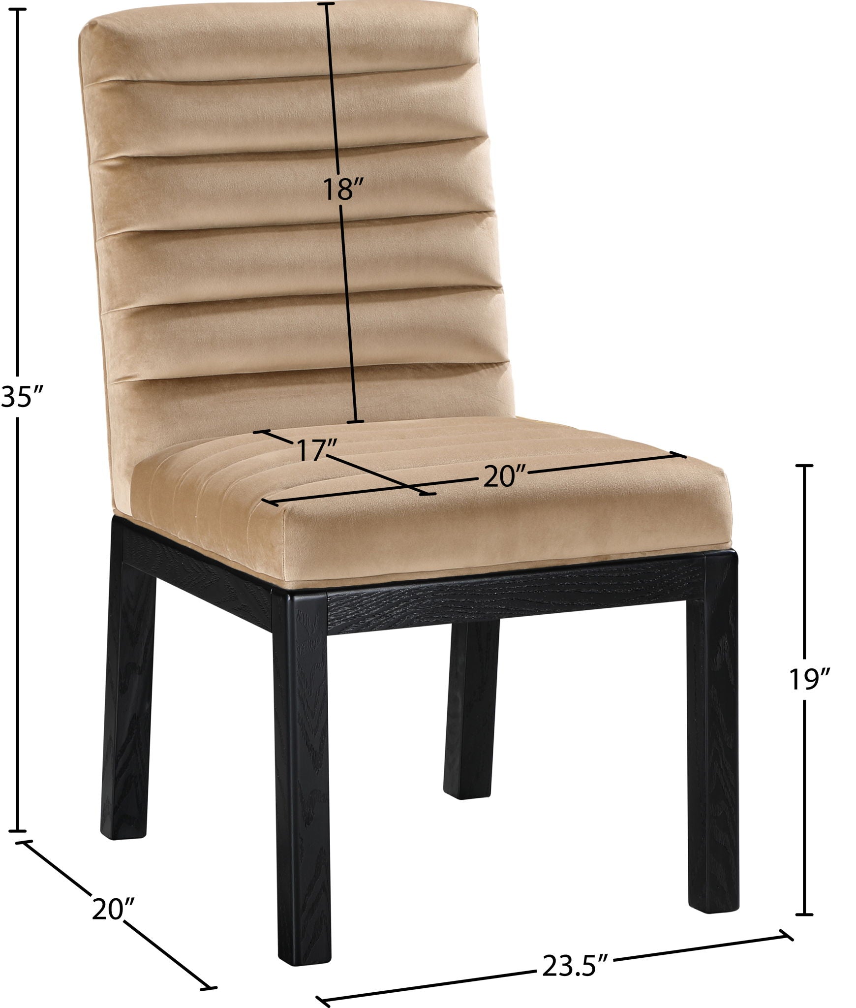 Evelyn - Dining Chair With Black Legs