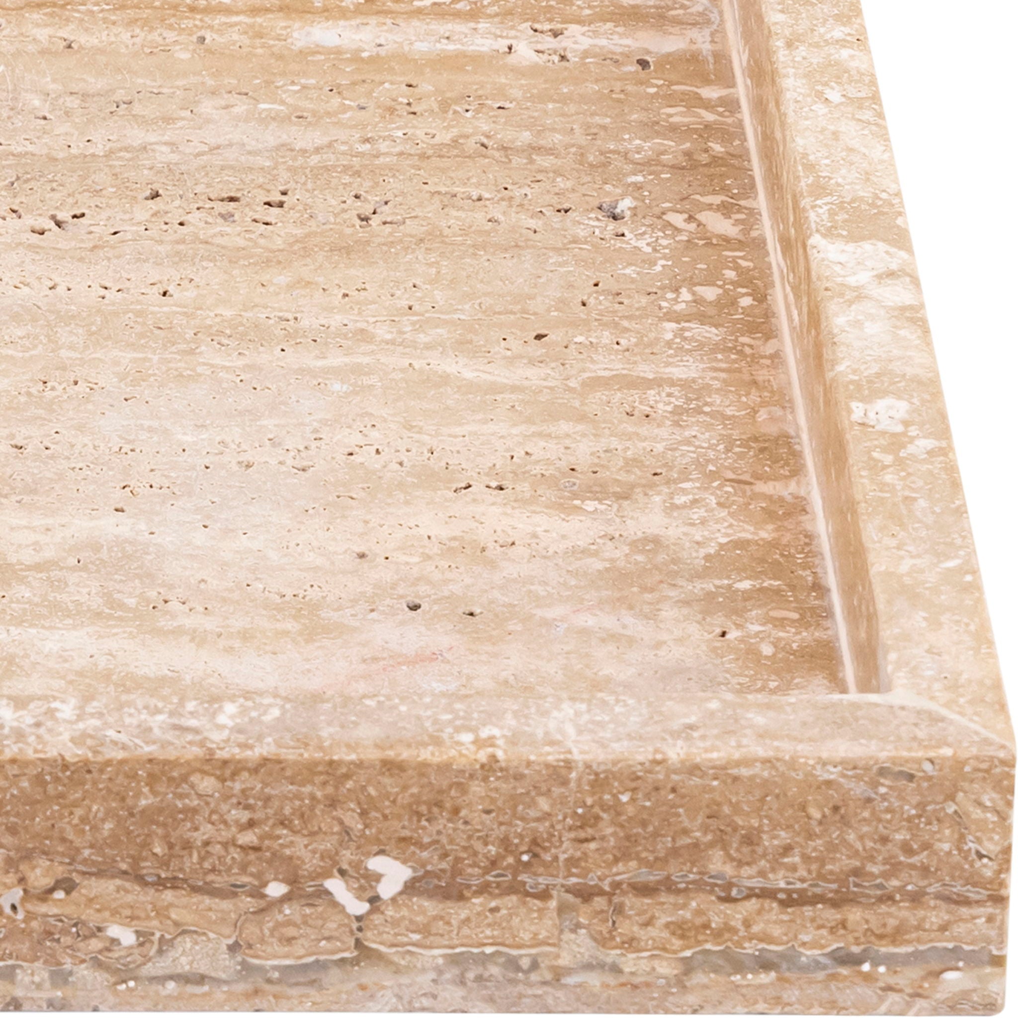 Barletta - Travertine Rectangular Tray - Natural