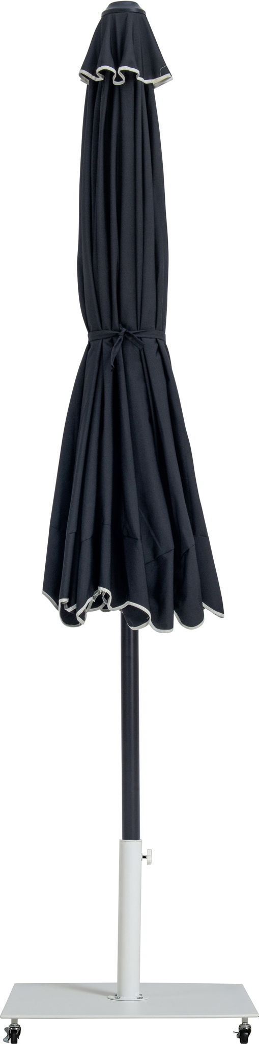 Amalfi - Aluminum Patio Umbrella - White Base / Black Pole