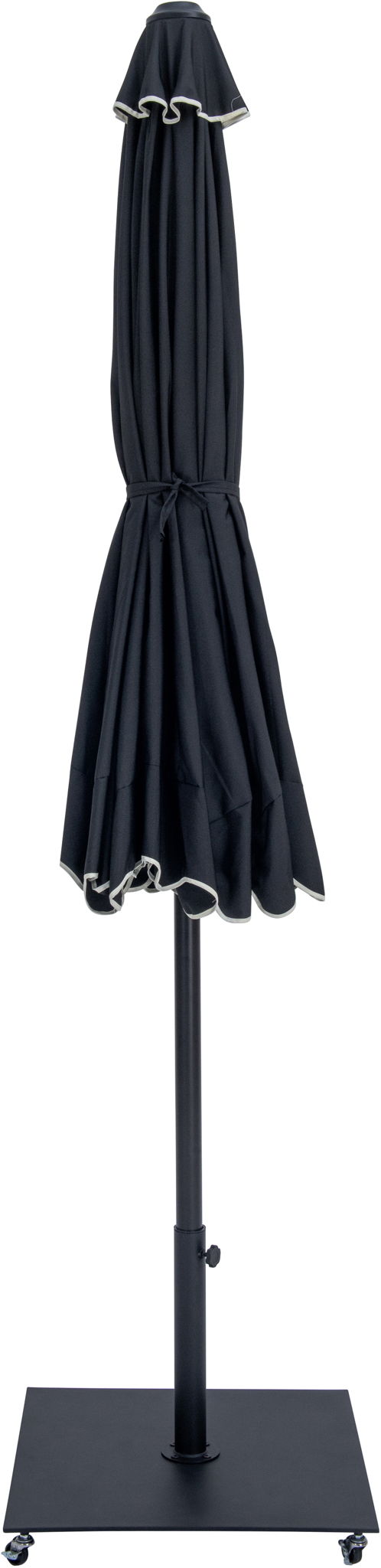 Amalfi - Aluminum Patio Umbrella - Black Base / Black Pole