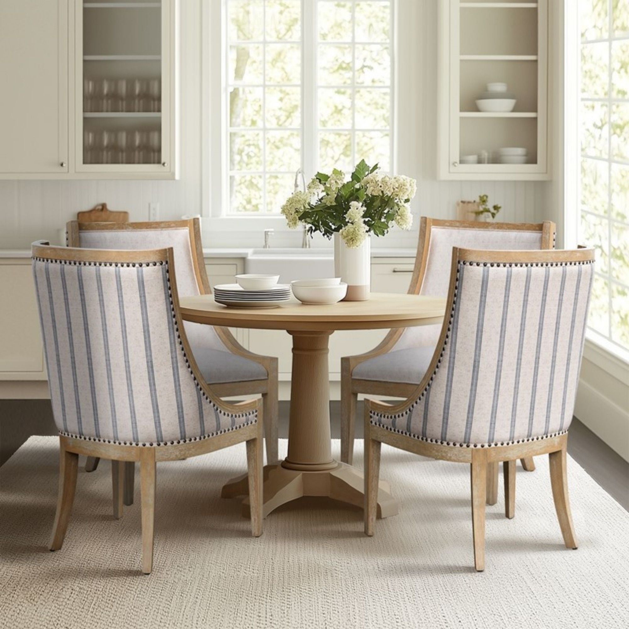 Upholstered Dining Chair With Nailhead Trim