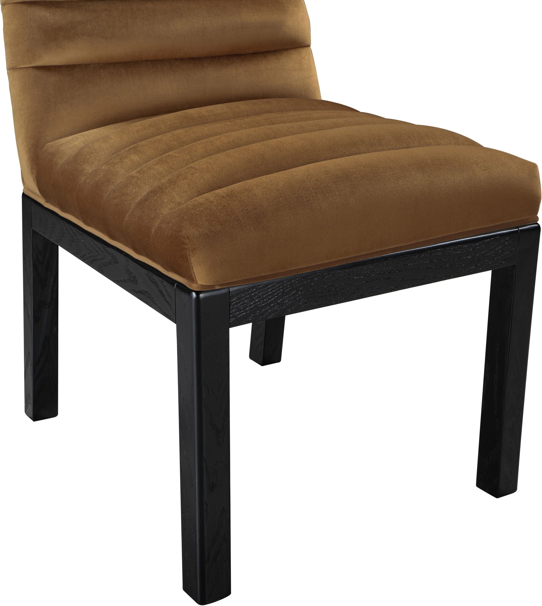 Evelyn - Dining Chair With Black Legs - Saddle