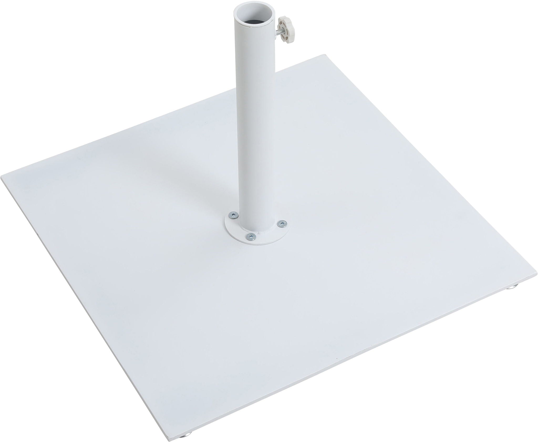 Amalfi - Aluminum Patio Umbrella - White Base / White Pole