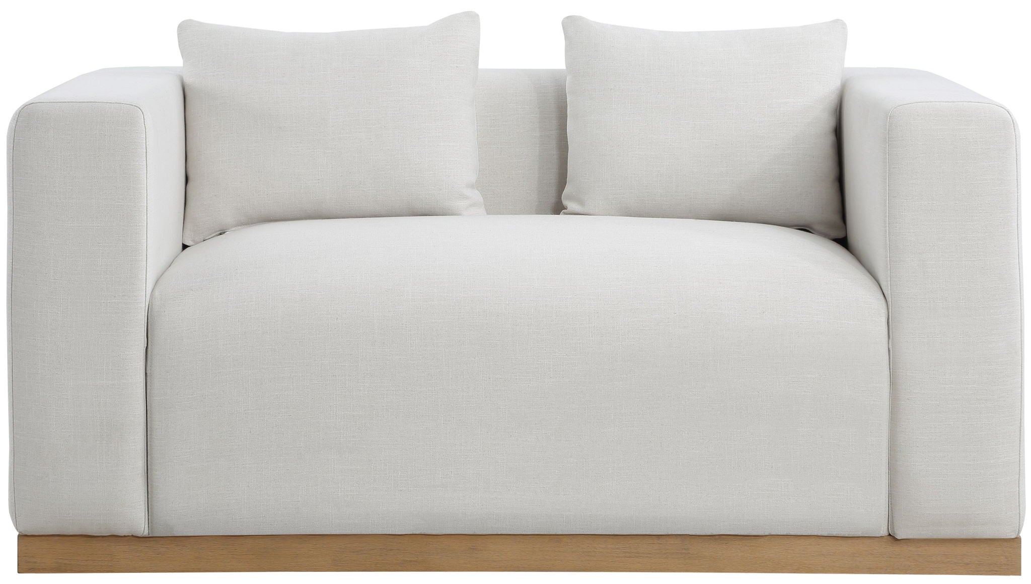 Alfie - Linen Textured Fabic Loveseat