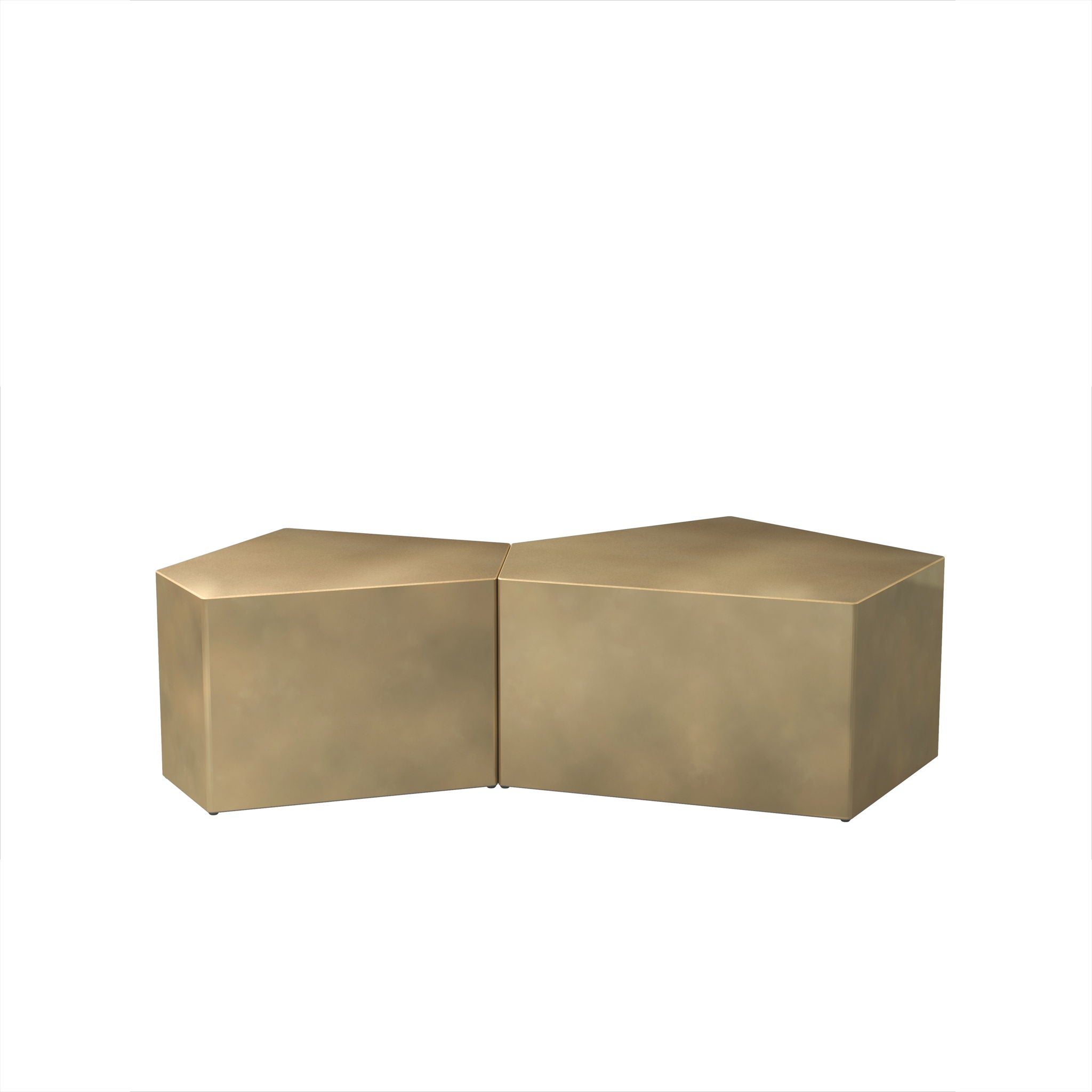Irregular Pentagon Nesting Coffee Table Set