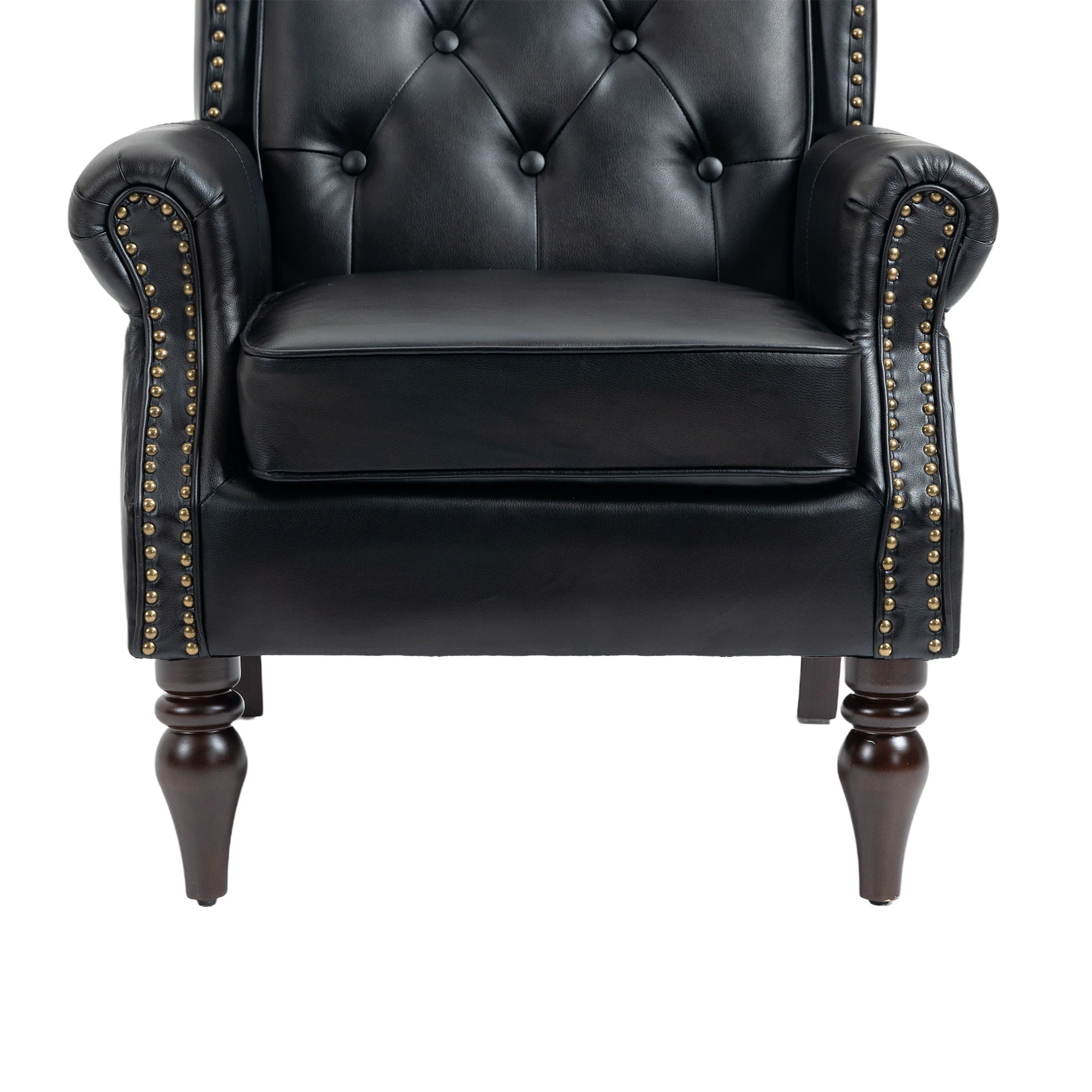 Modern Accent Armchair With Sturdy Wood Legs