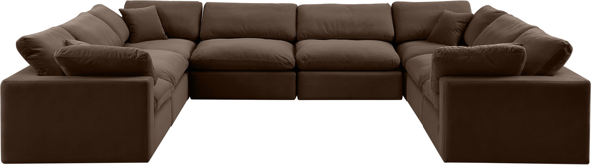 Comfy - 8 Piece Velvet Modular Sectional