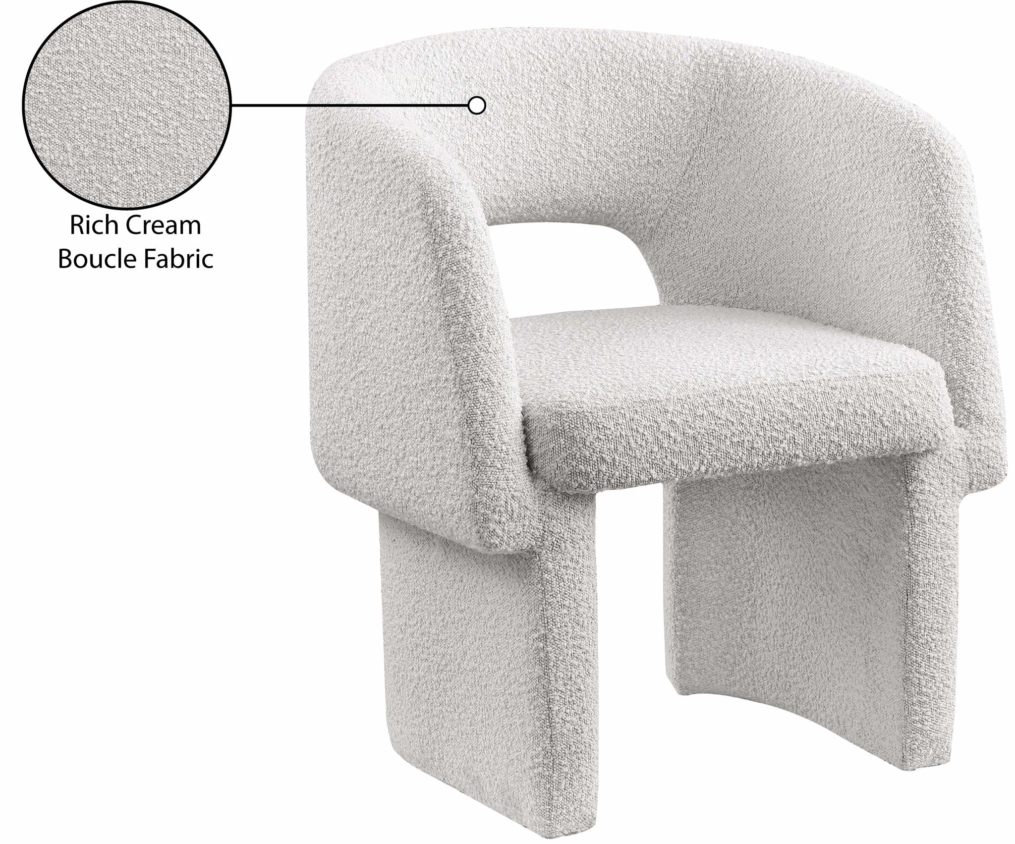 Emmet - Boucle Dining Chair / Accent Chair