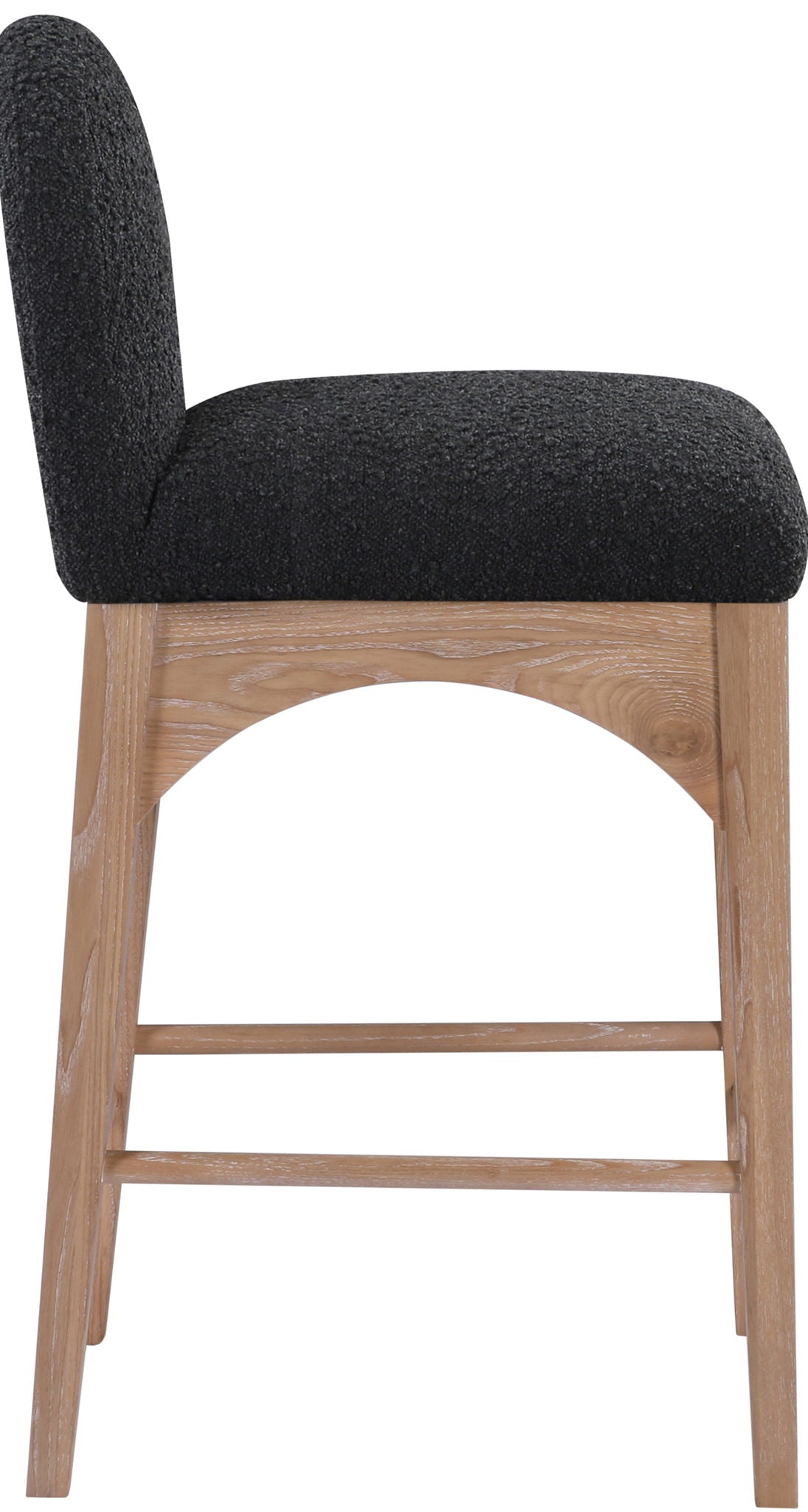 Waldorf - Boucle Stool With Natural Legs