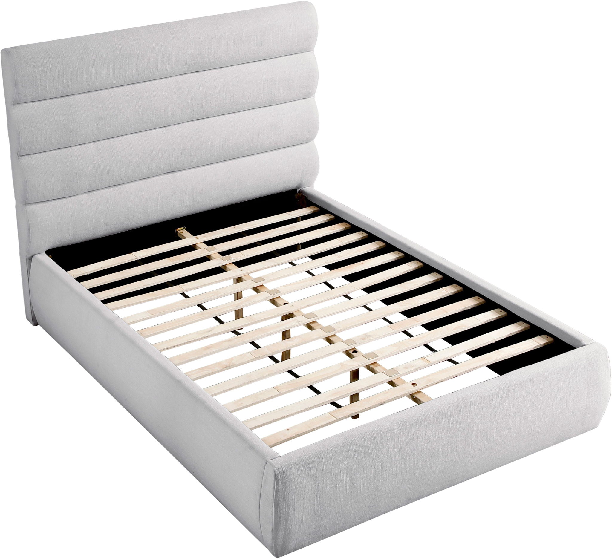 Adam - Linen Fabric Bed With 52" Headboard