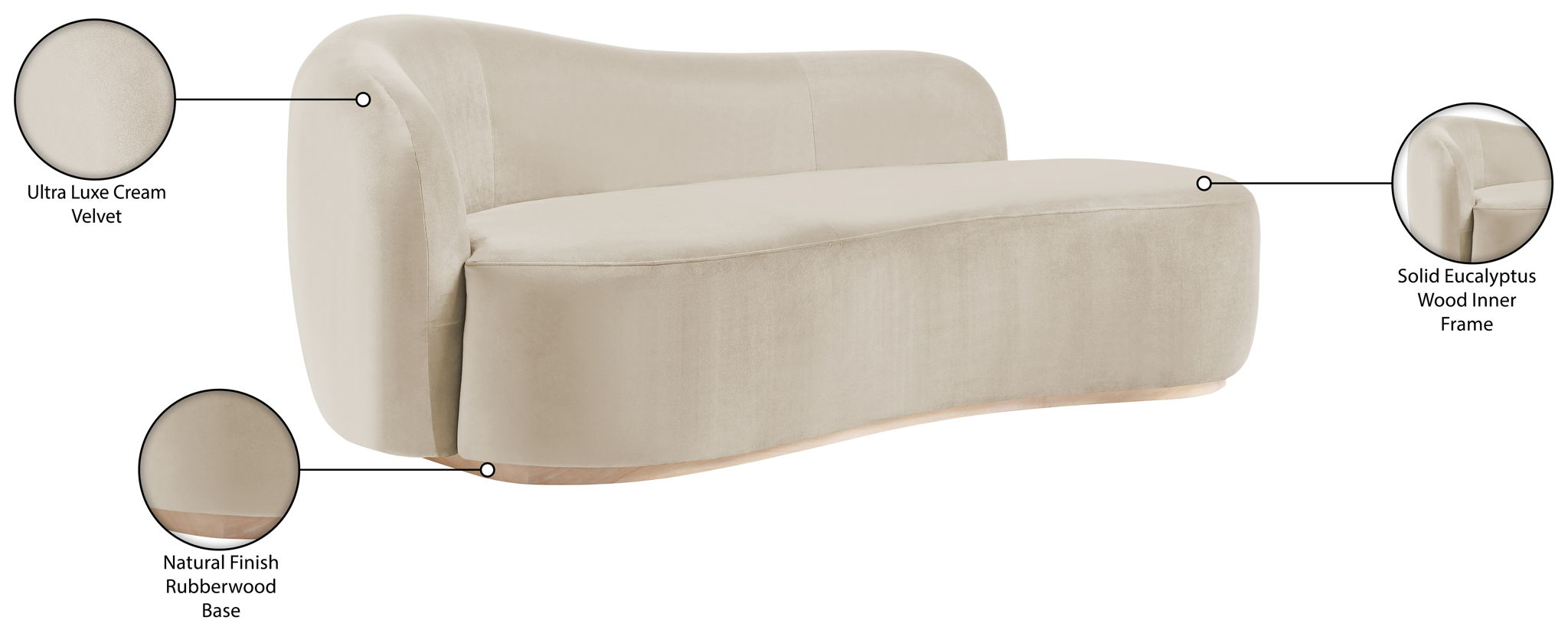 Gustavo - Velvet Upholstered Chaise