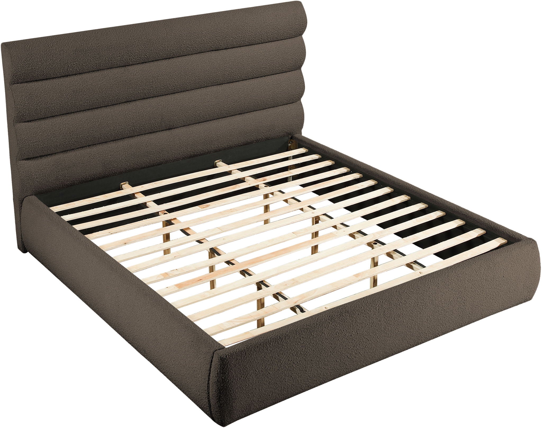 Adam - Boucle Fabric Bed With 52" Headboard