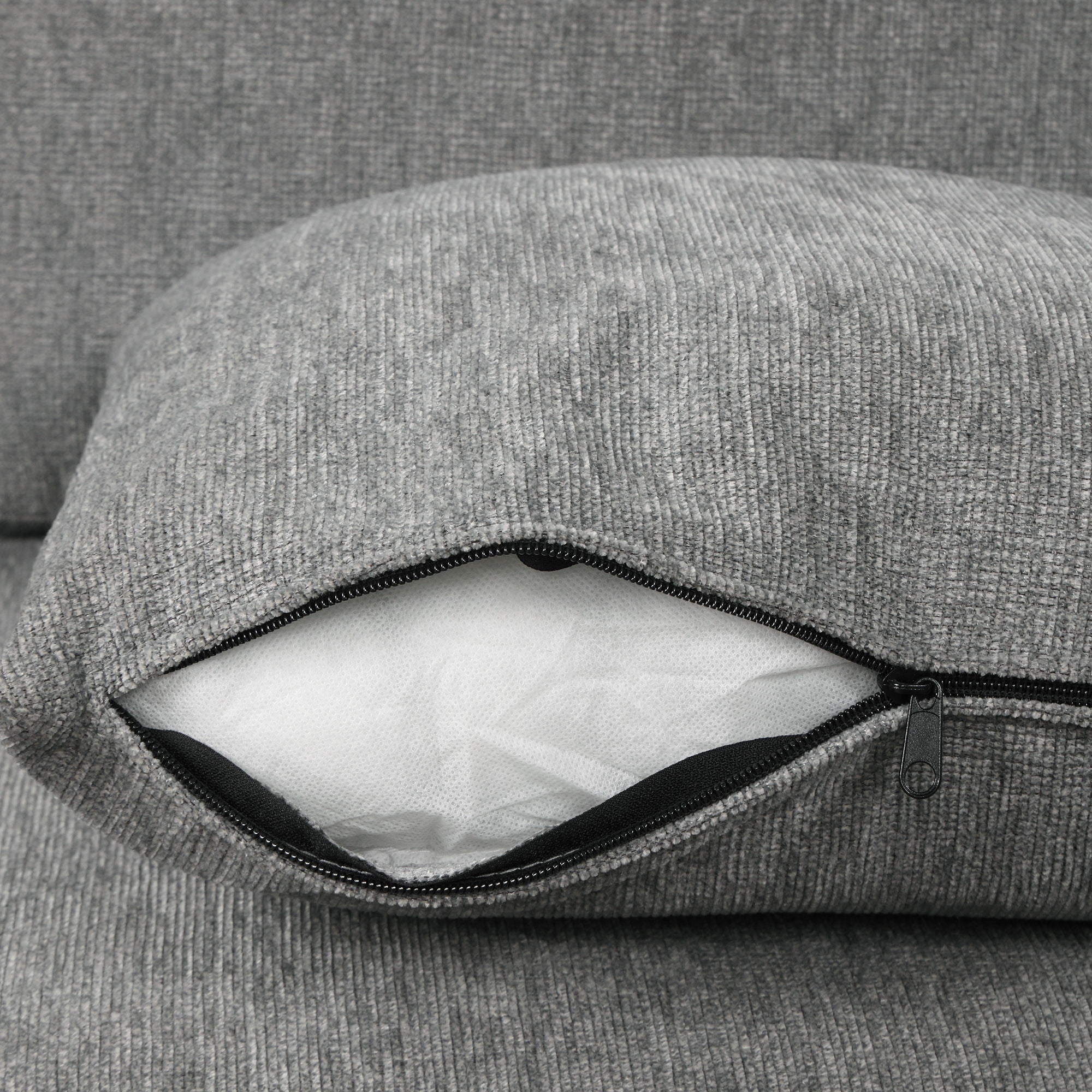 Convertible U-Shaped Sectional Sofa With Pull-Out Bed