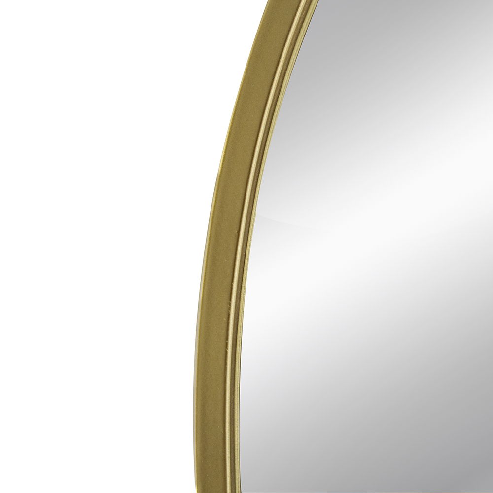 Arched Mirror With Metal Frame, Wall Mirror For Living Room Bedroom Entryway