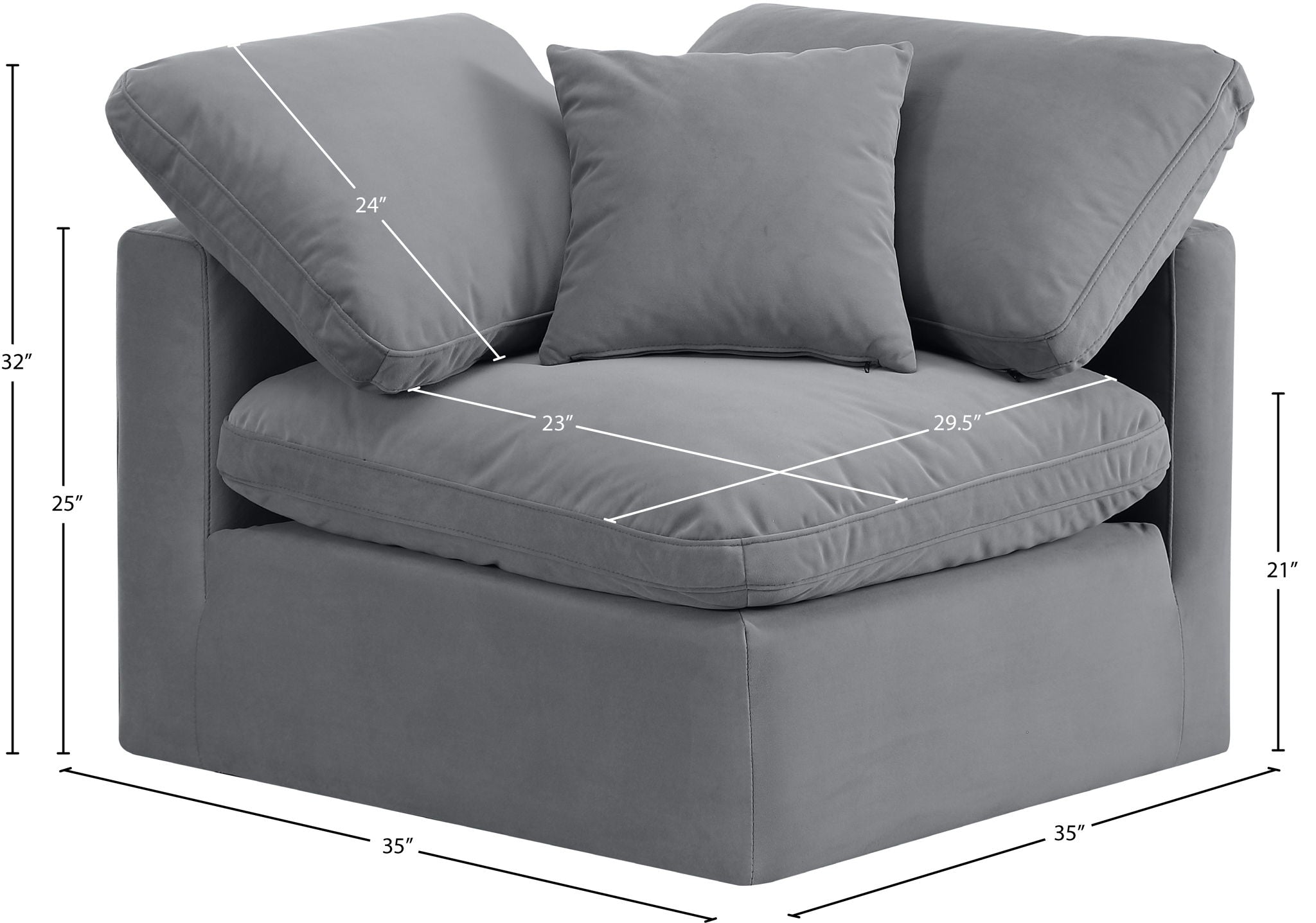 Indulge - Velvet Corner Chair