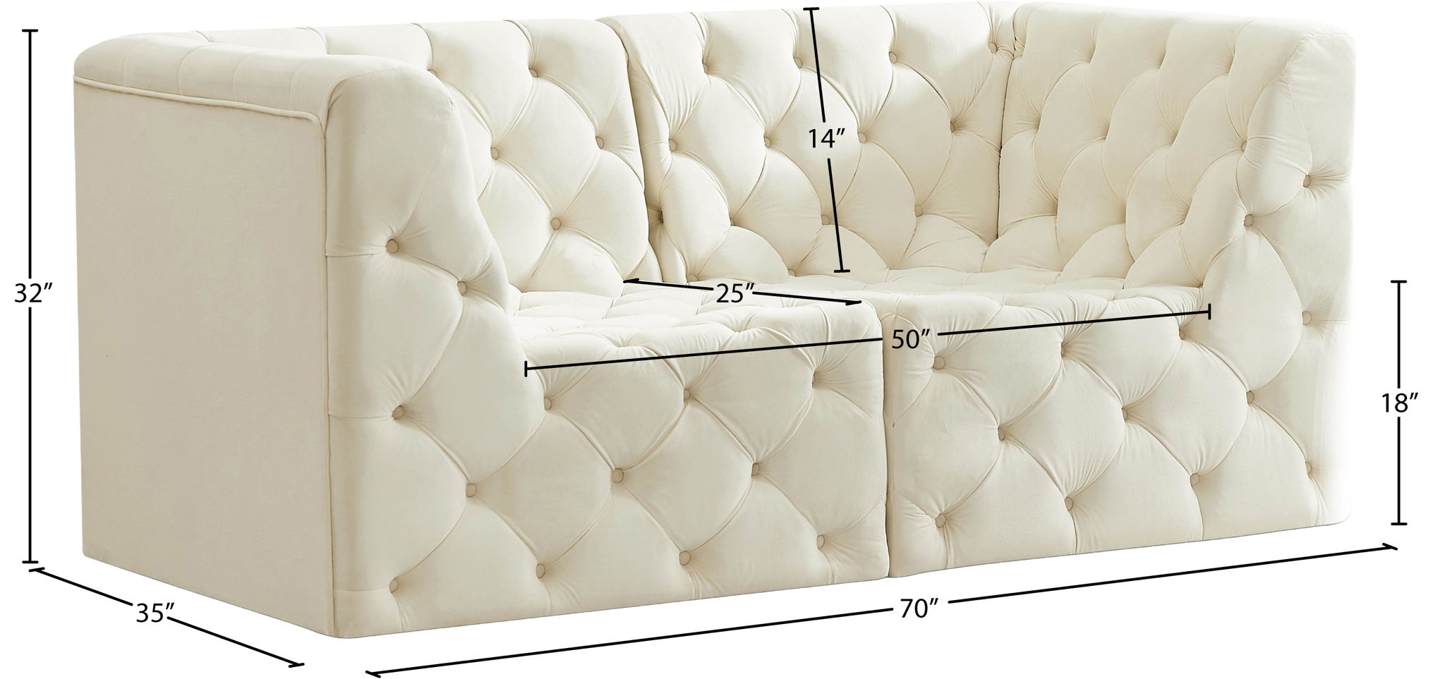 Tuft - Modular Sofa - 2 Seats