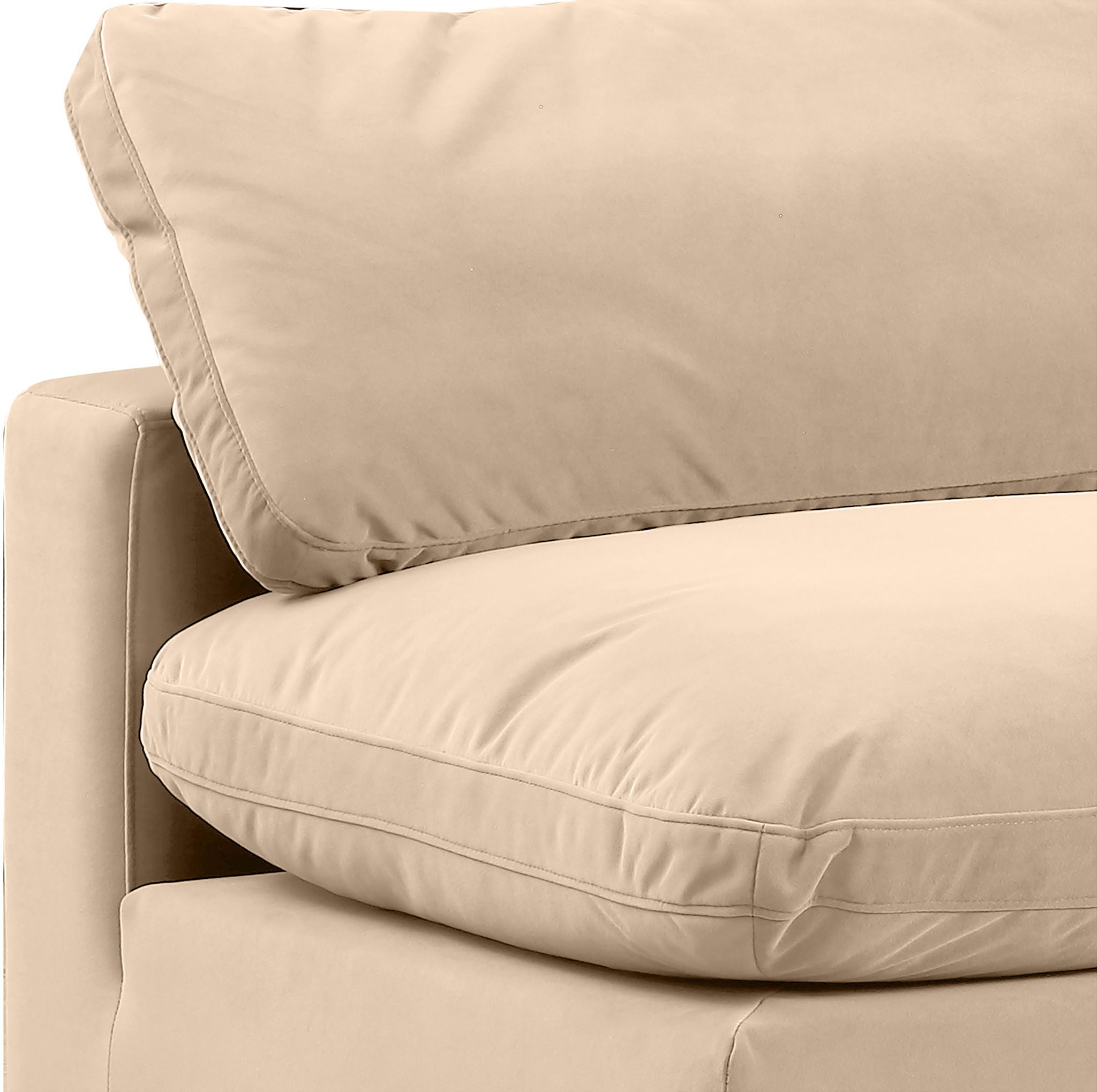 Comfy - 5 Piece Velvet Modular Corner Armless Sectional