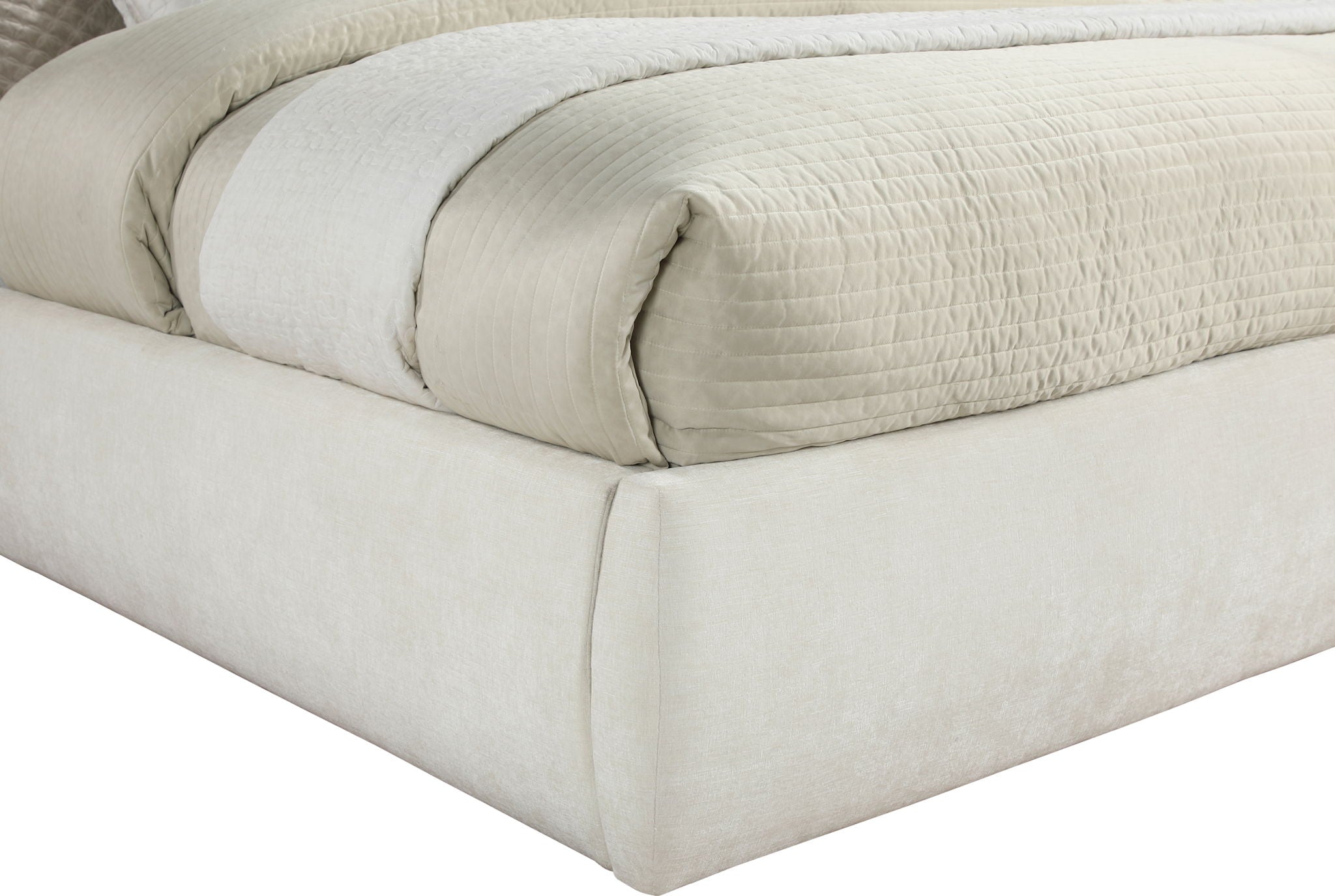 Adam - Chenille Fabric Bed With 70.5" Headboard
