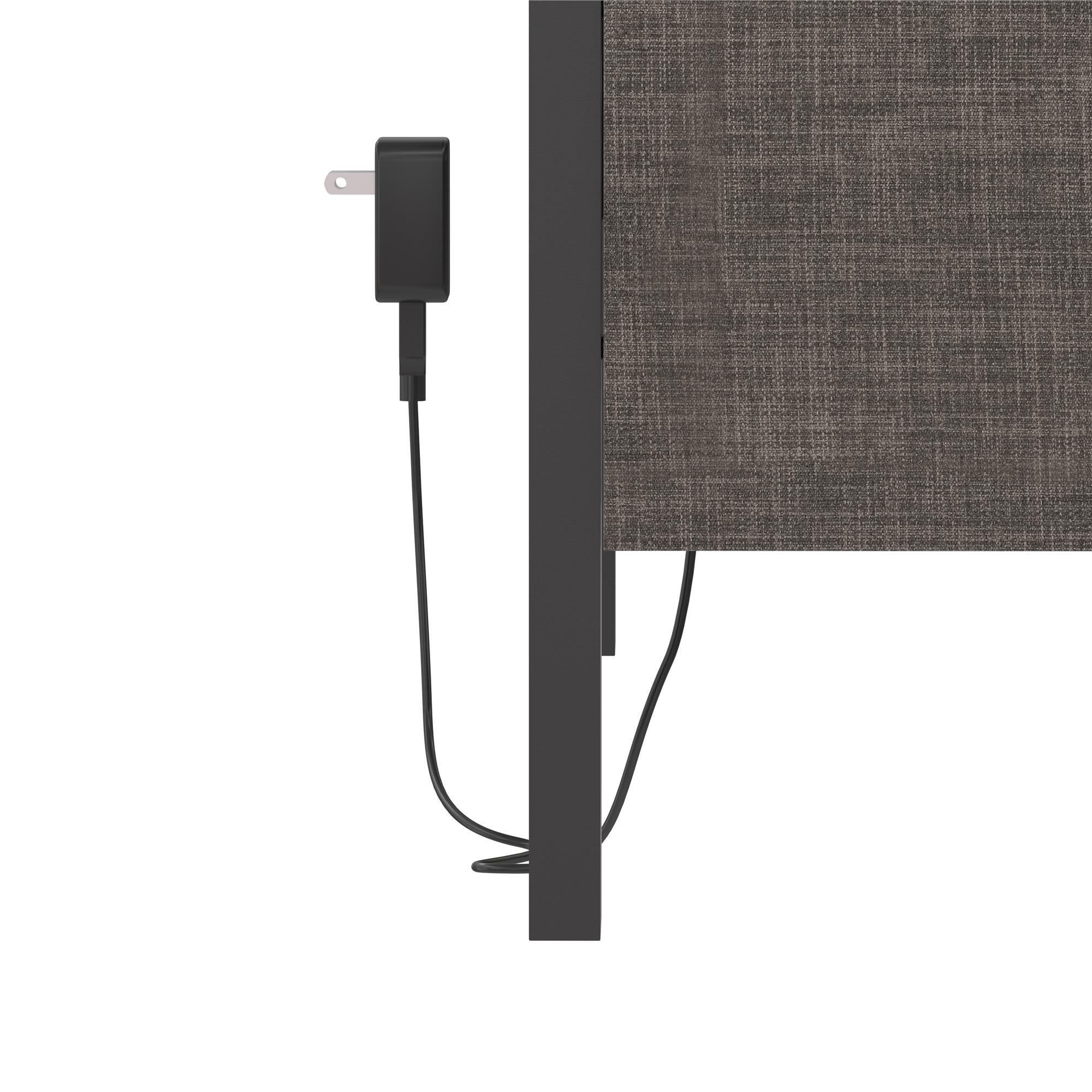 Paloma - Twin Bed With Dual USB Port - Linen