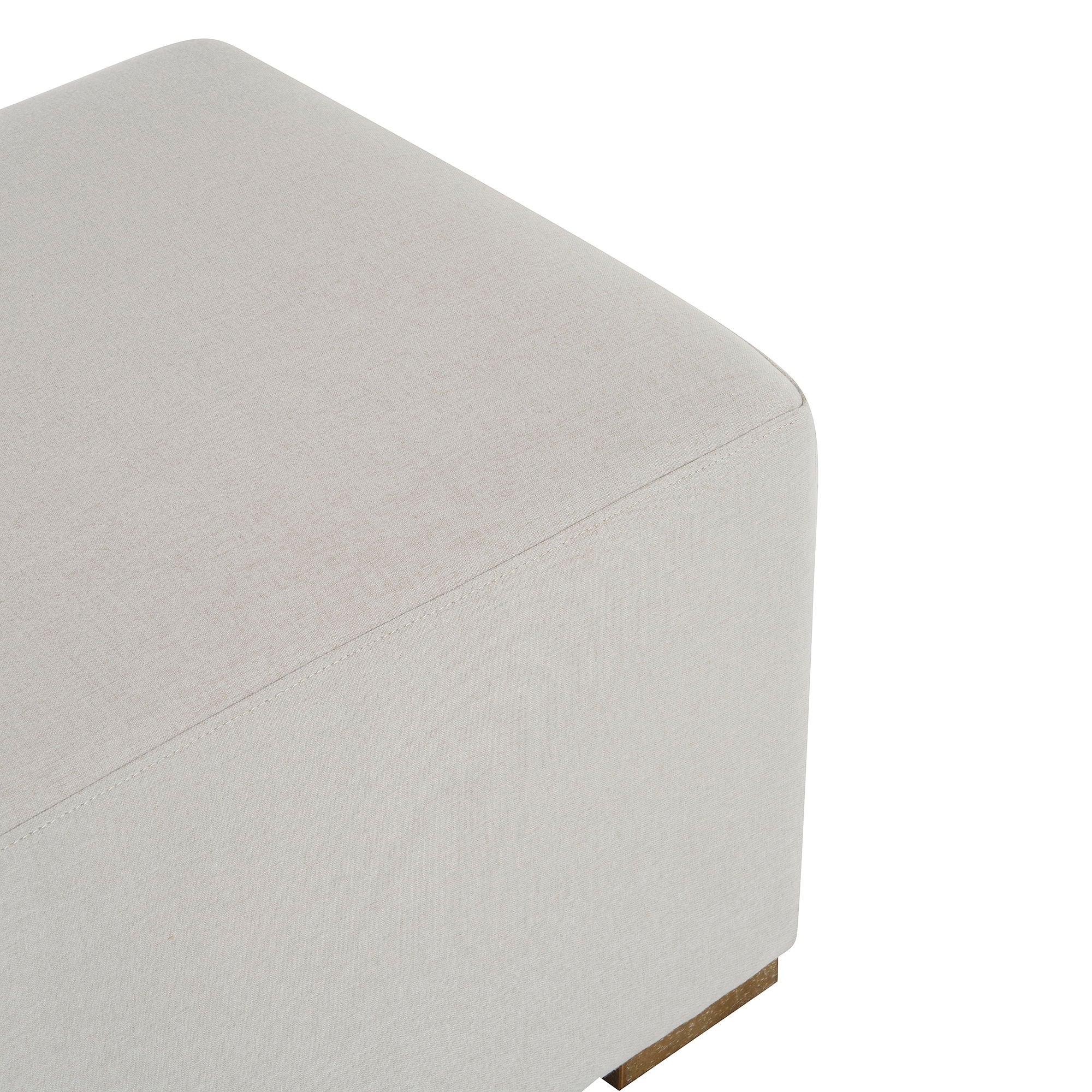 Simple Long Ottoman For Living Room - White