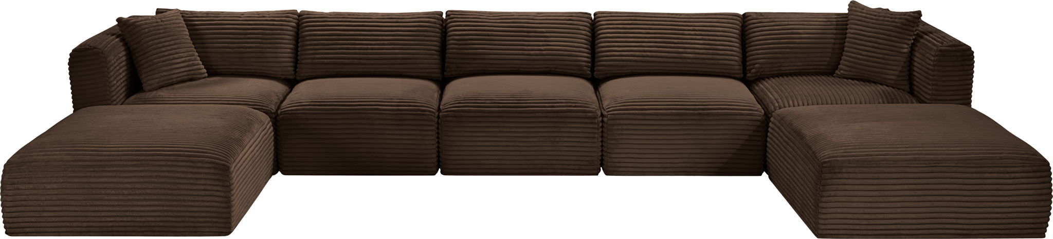 Shaggy - 7 Piece Modular Sectional With 2 Ottomans