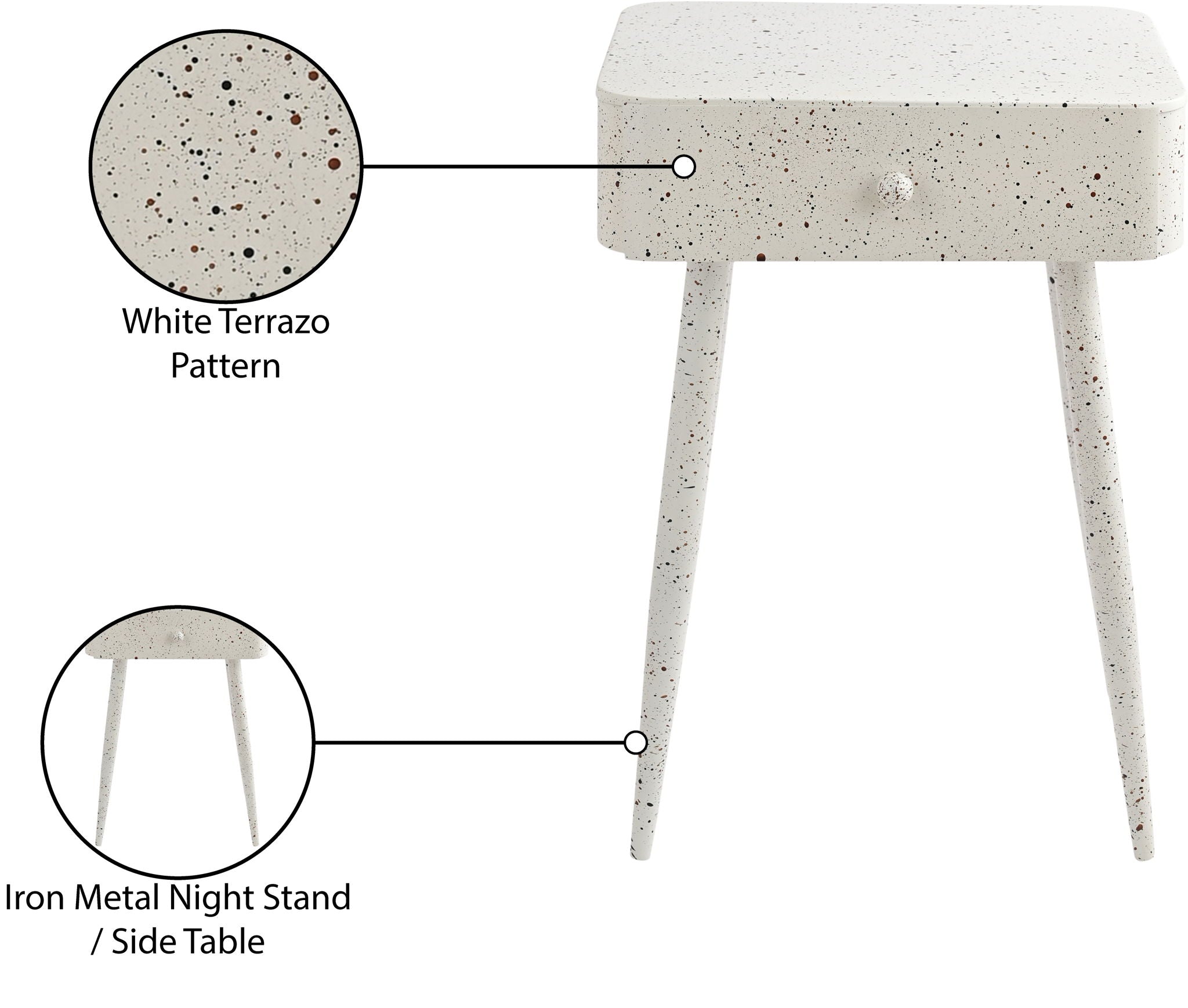 Rylan - Iron Nightstand