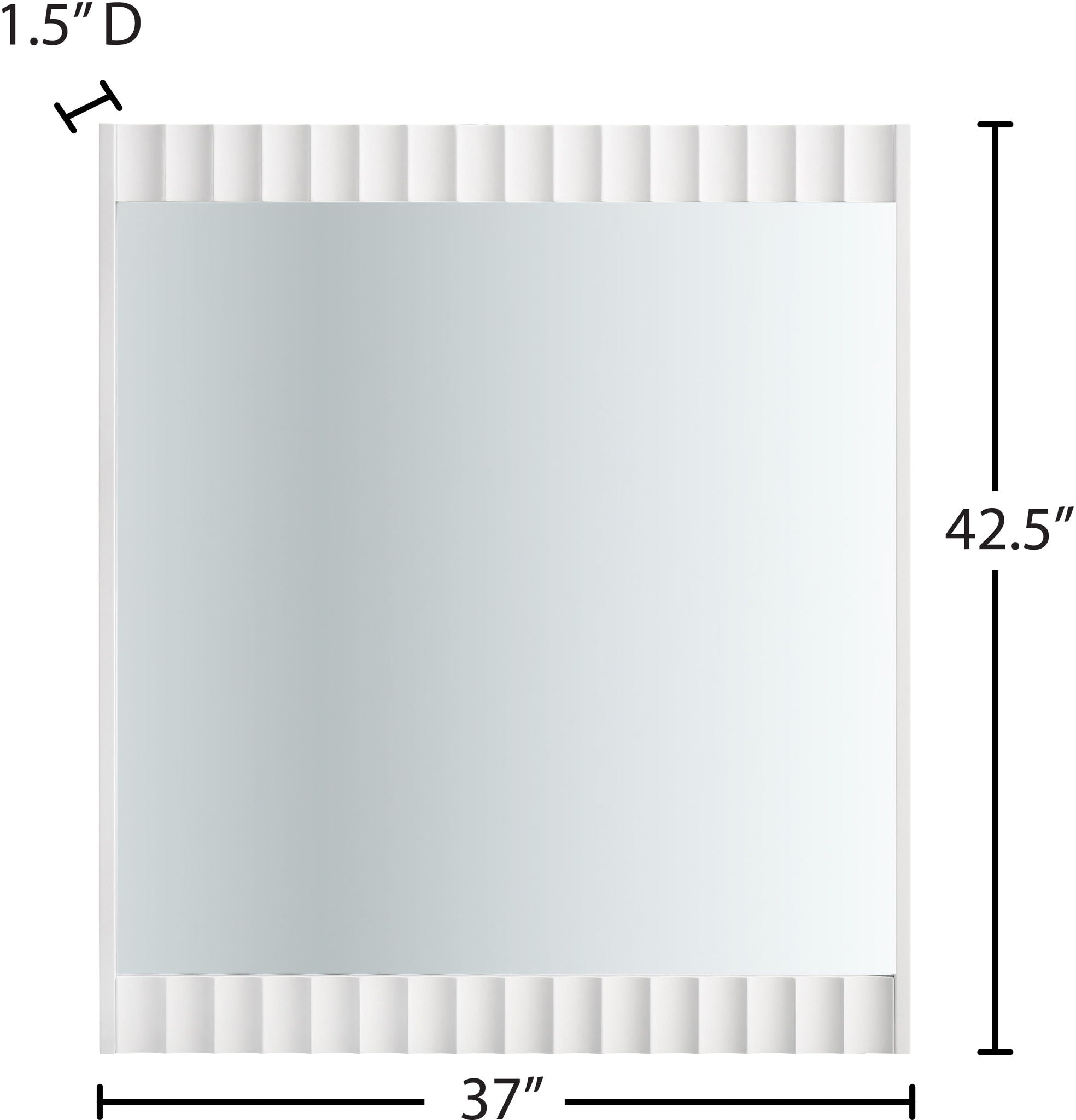 Modernist - Mirror With Stainless Steel Base - White