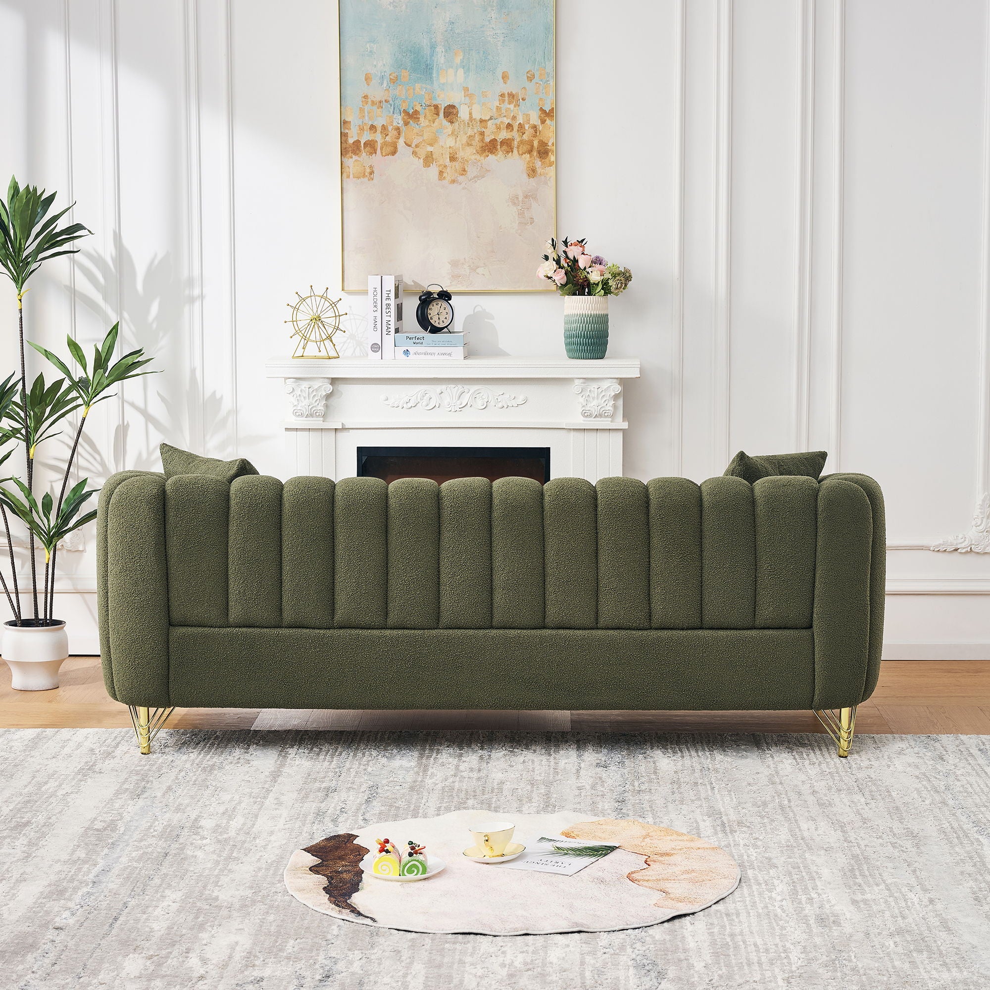 Oversized Sofa, Deep Tufted Couch
