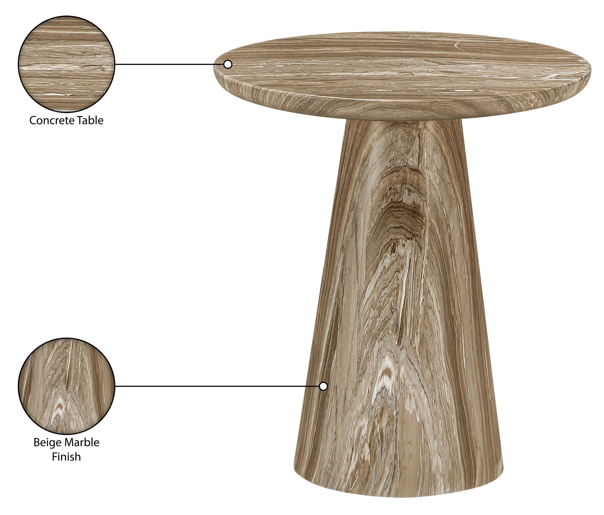 Cassino - Concrete Indoor / Outdoor End Table