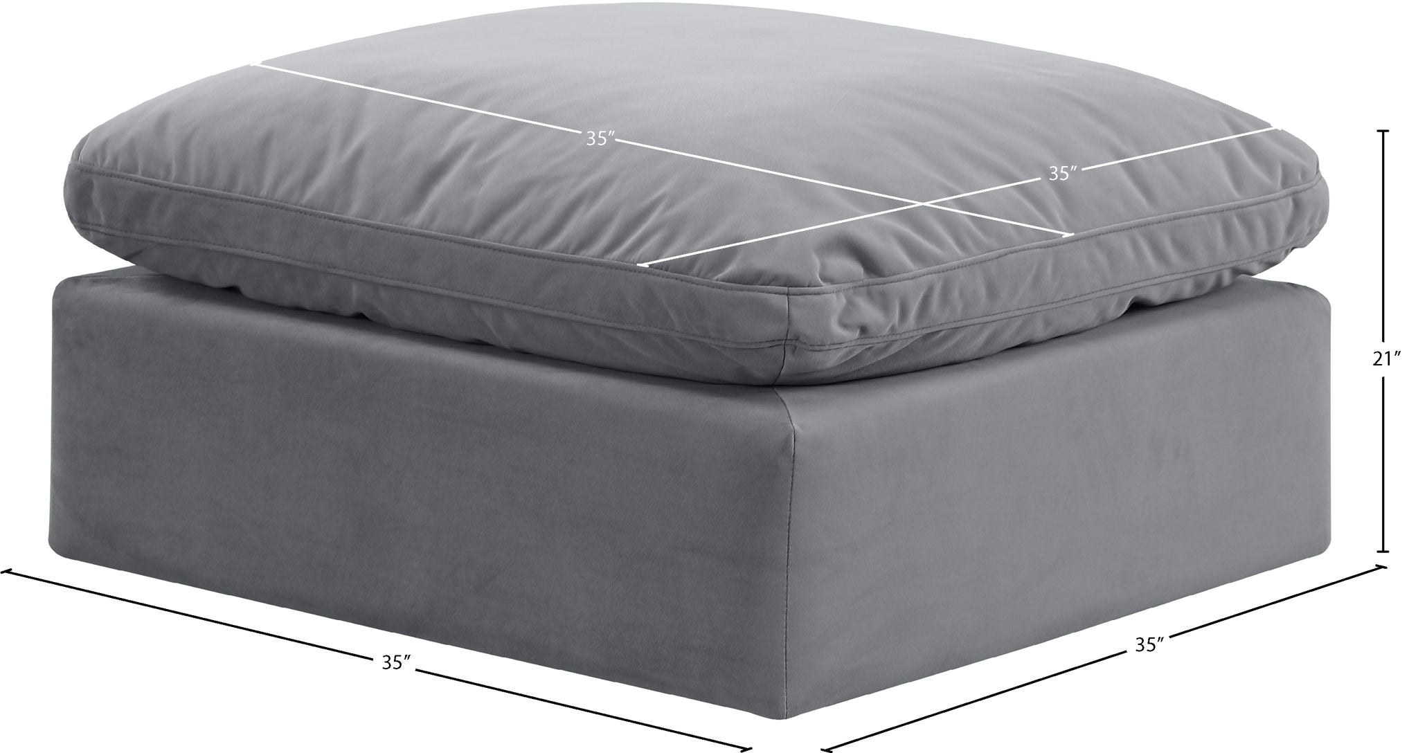 Indulge - Velvet Ottoman