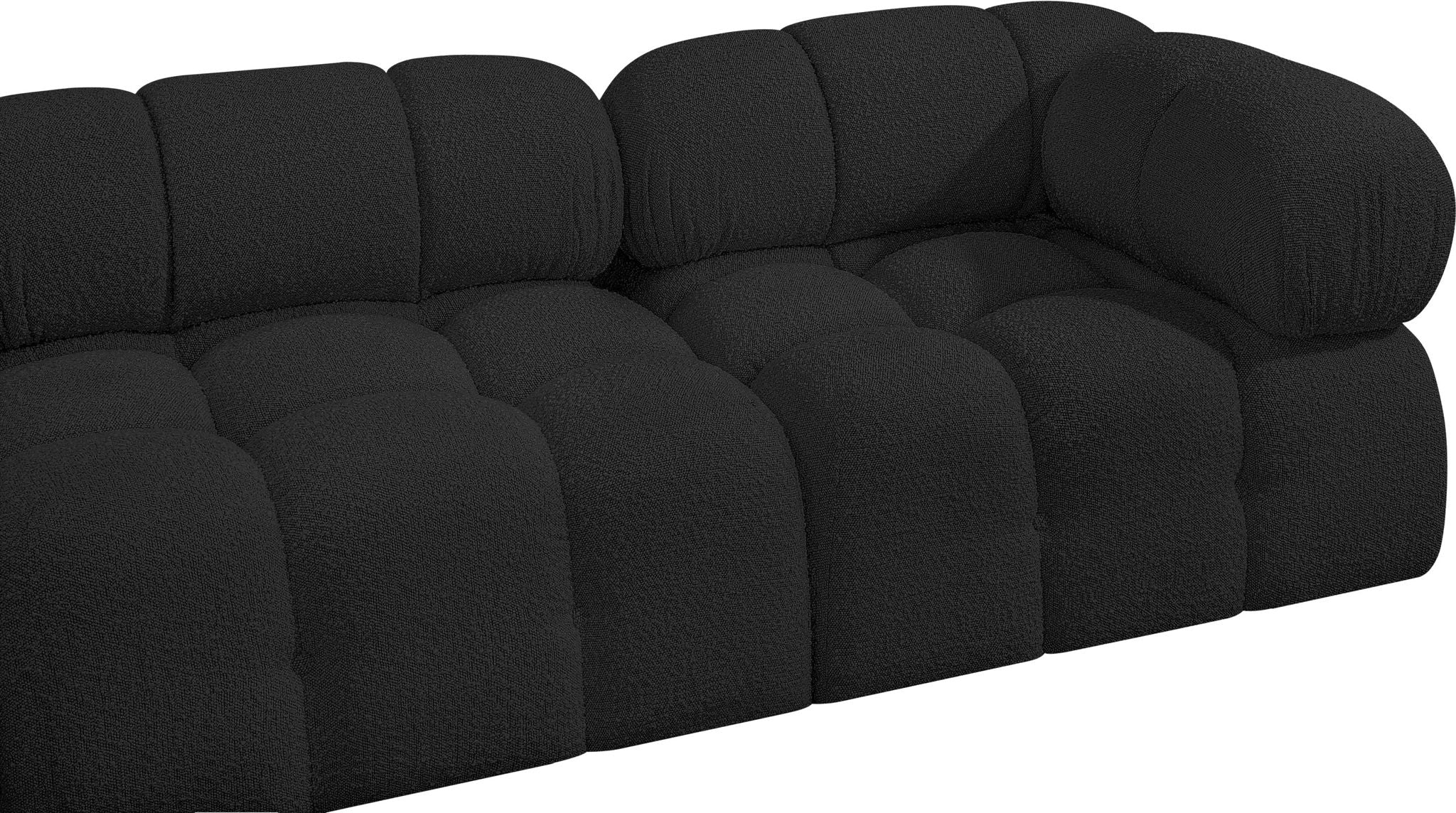 Ames - 7 Piece Boucle Fabric Modular L-Shaped Sectional