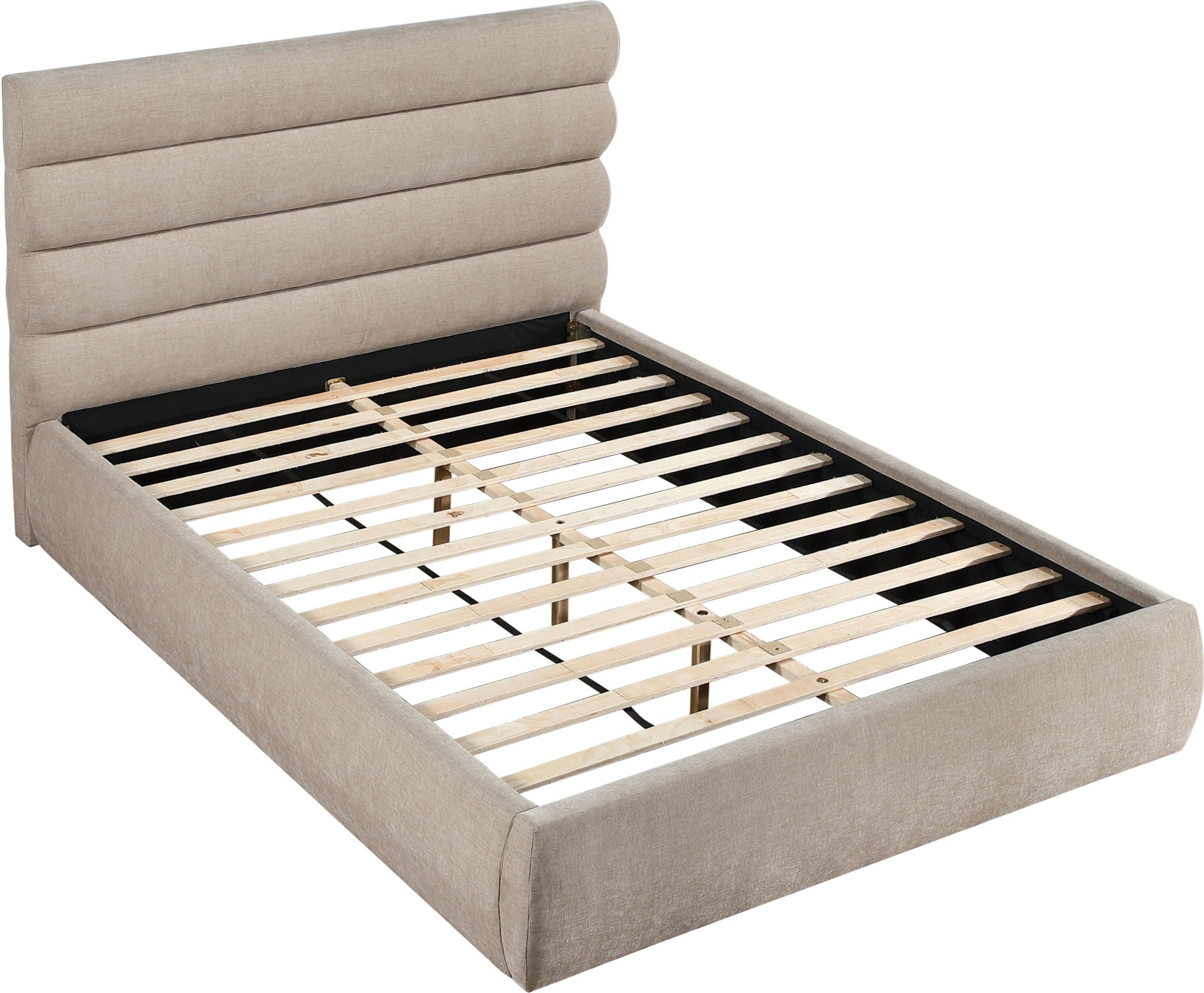 Adam - Chenille Fabric Bed With 52" Headboard